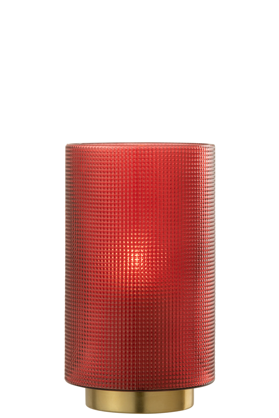 Orkaan Geruit Glas Rood/Goud Groot