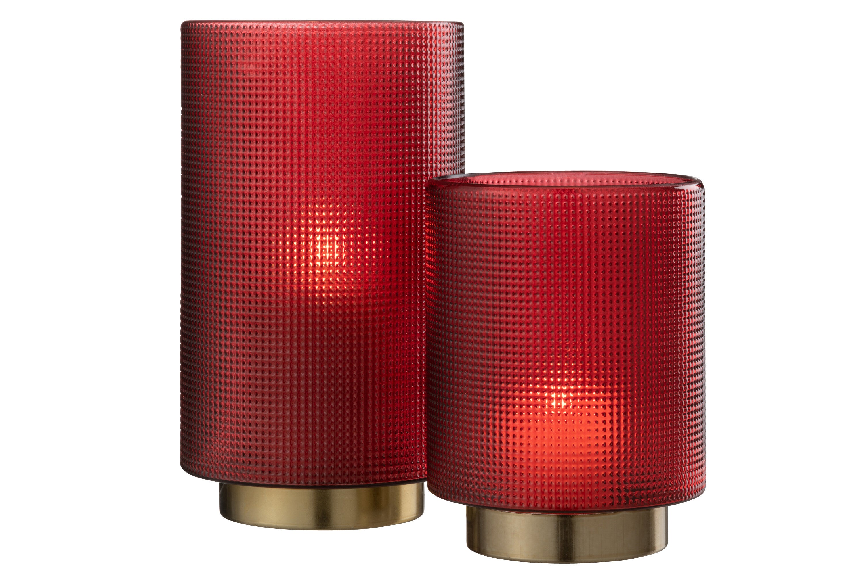 Orkaan Geruit Glas Rood/Goud Groot