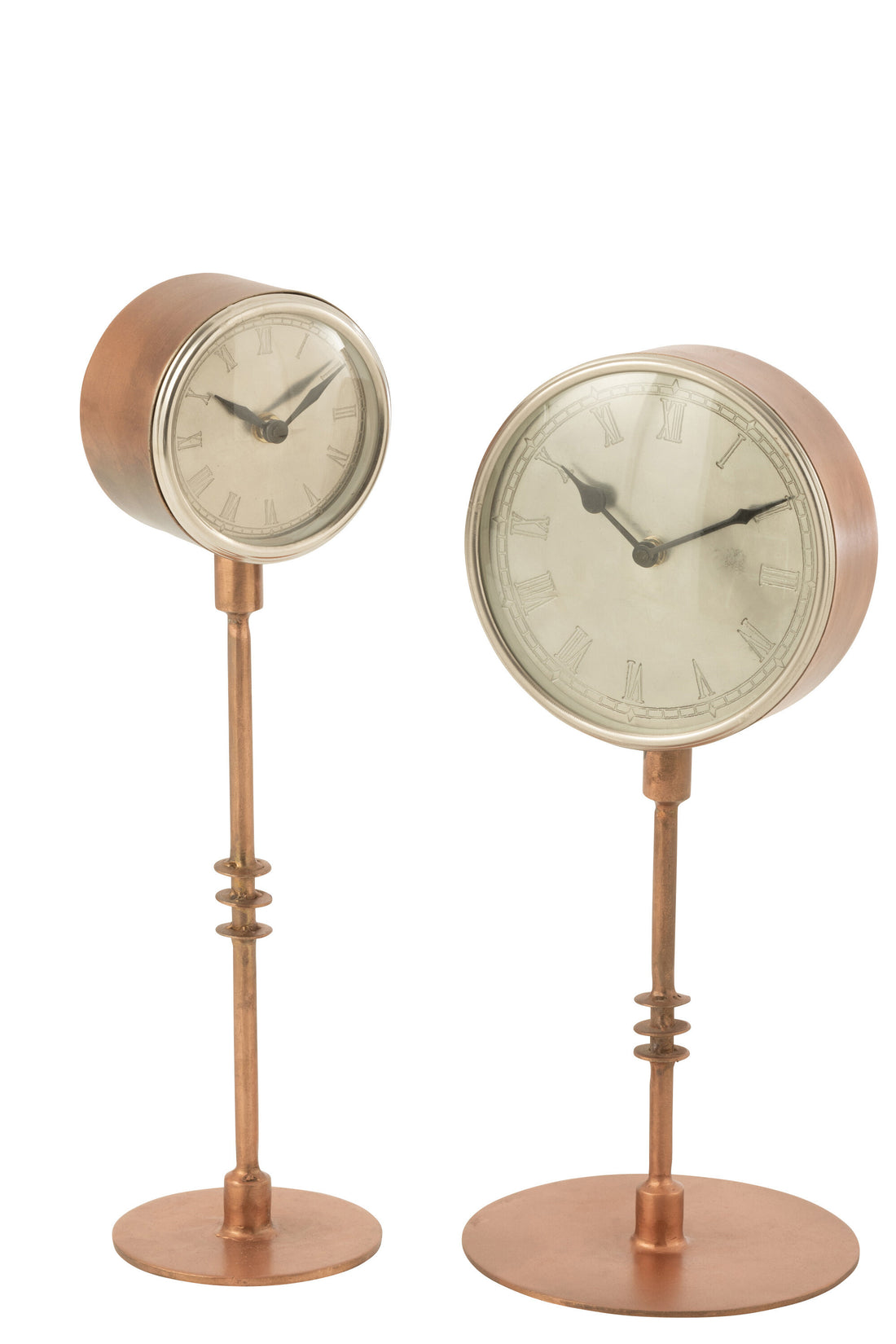 J-Line klok op voet - metaal - koper - L - 40 cm