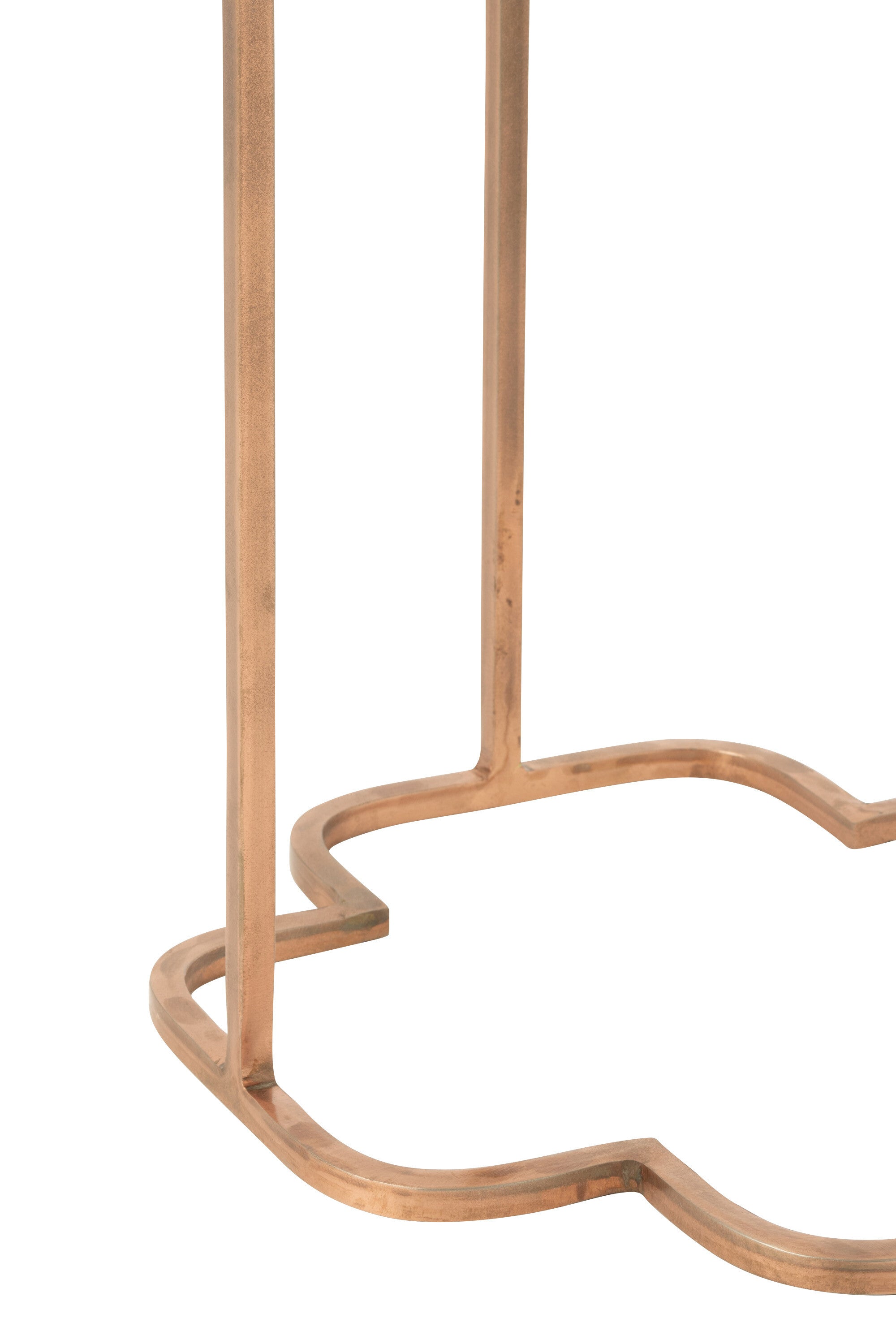 J-Line bijzettafel Ones - metaal - koper, set van 2