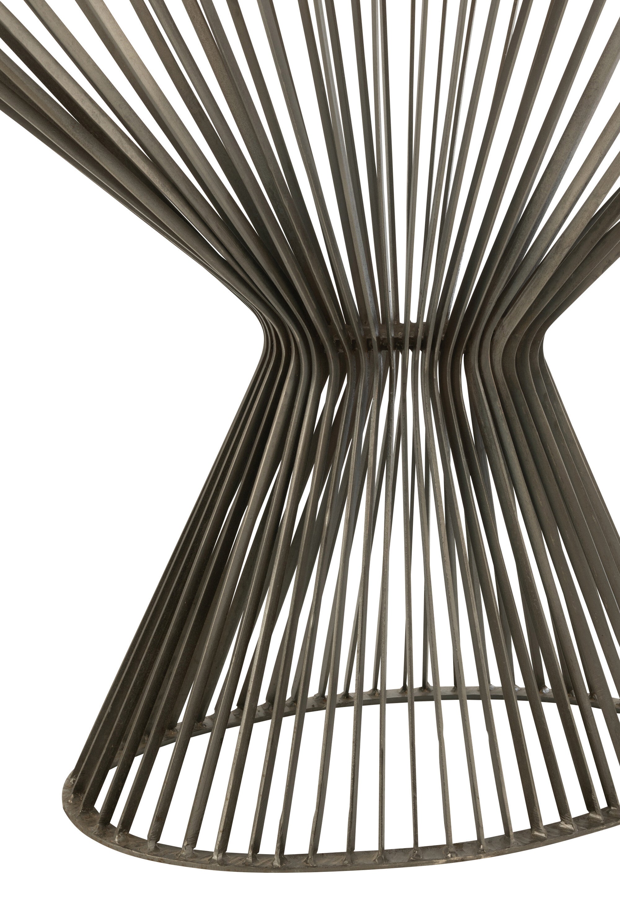 Console Ovaal Bar Metaal/Glas Grijs/Bruin