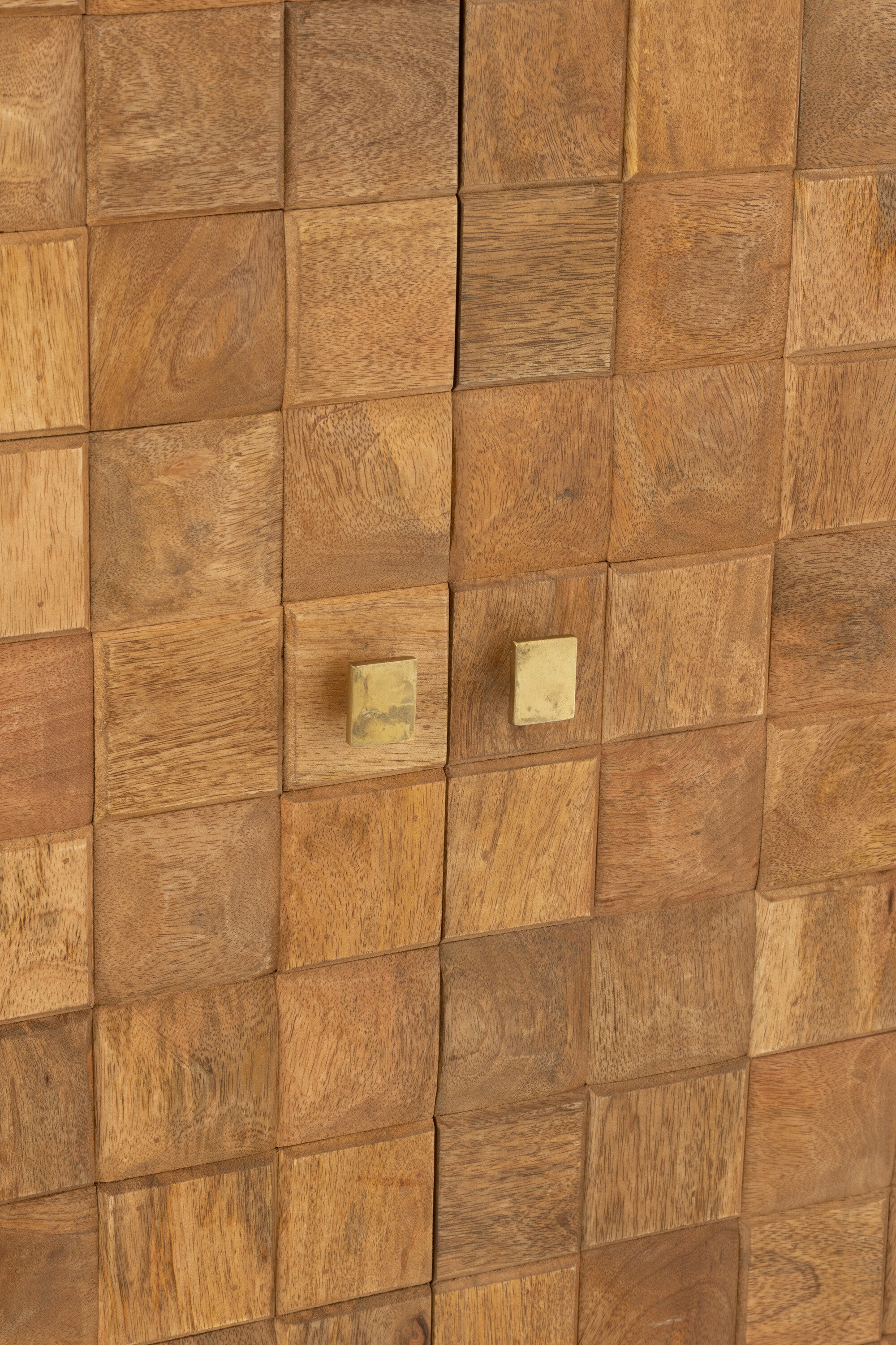 J-Line Kast Nino Metaal/Mangohout Naturel/Goud