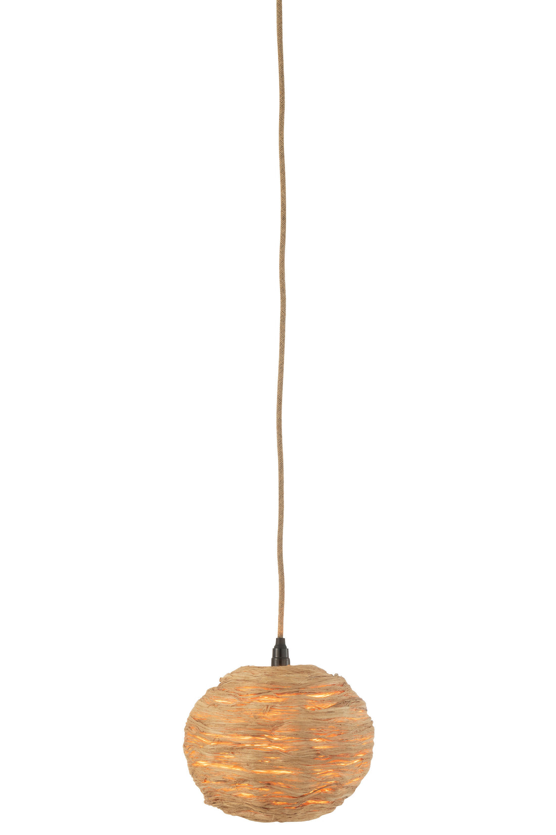 J-Line Belvivere Hanglamp Bol Bananenbladeren Naturel Small