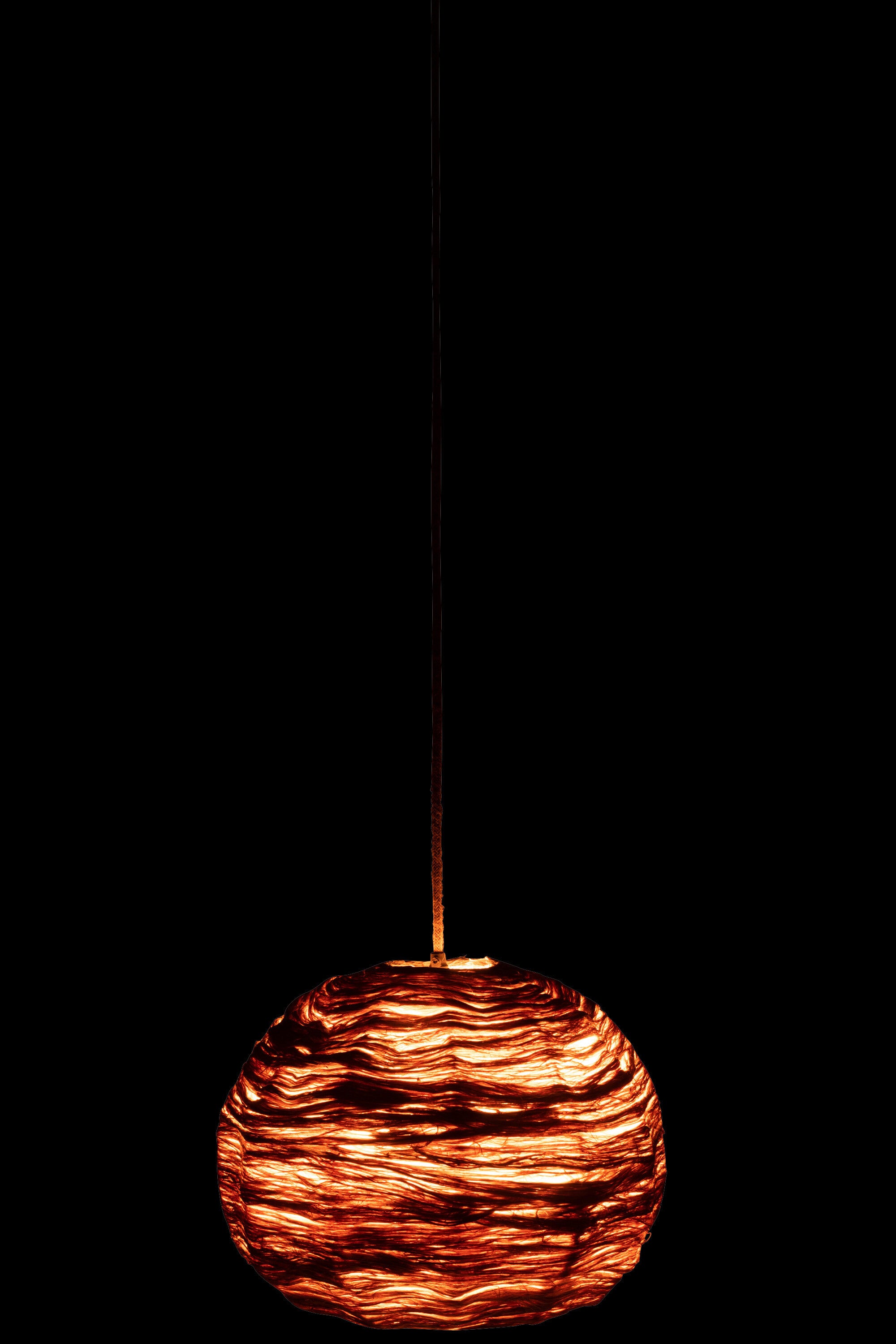 J-Line Belvivere Hanglamp Bol Bananenbladeren Naturel Medium