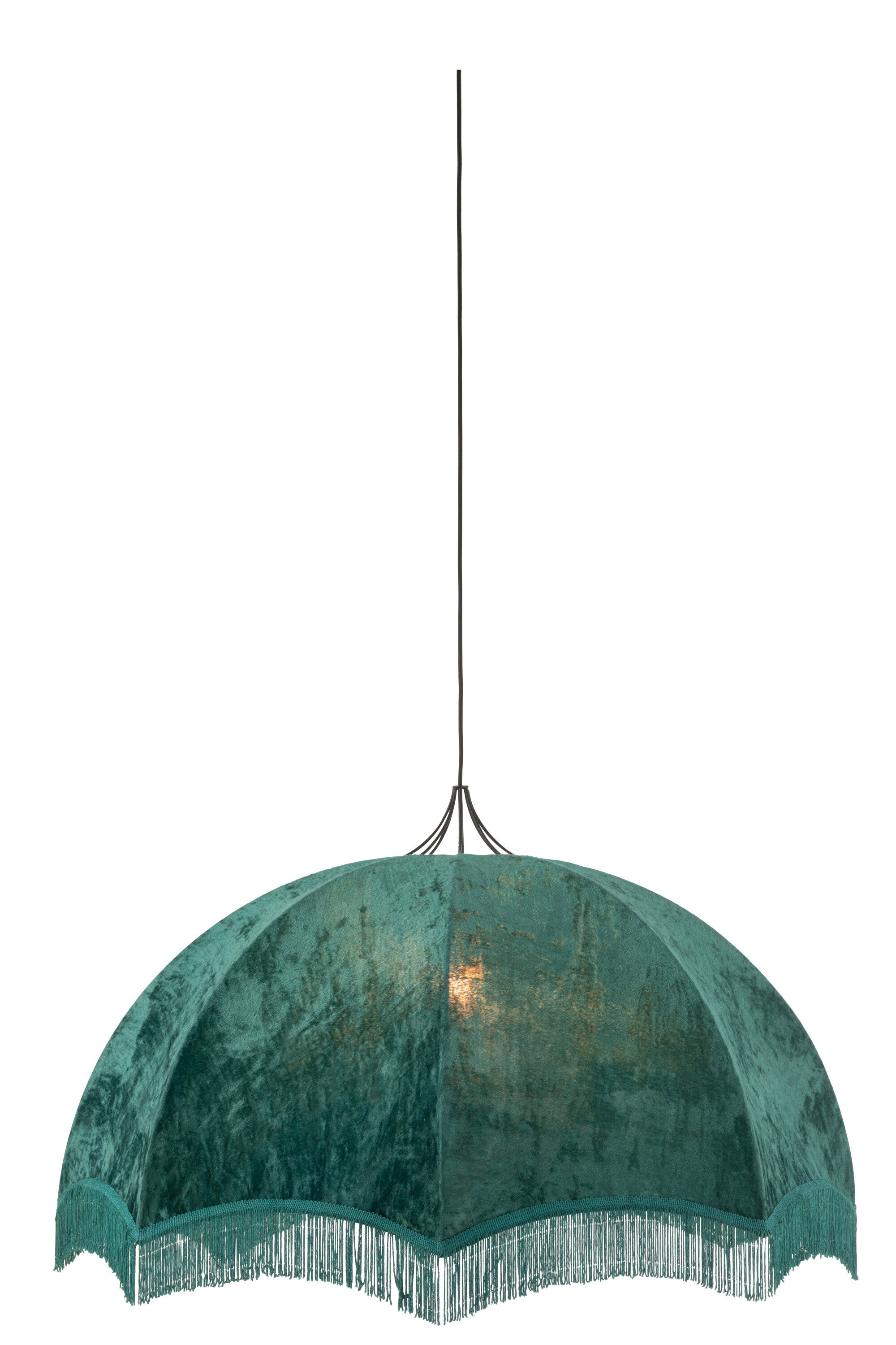 J-Line Hanglamp Velvet/Katoen Petrol