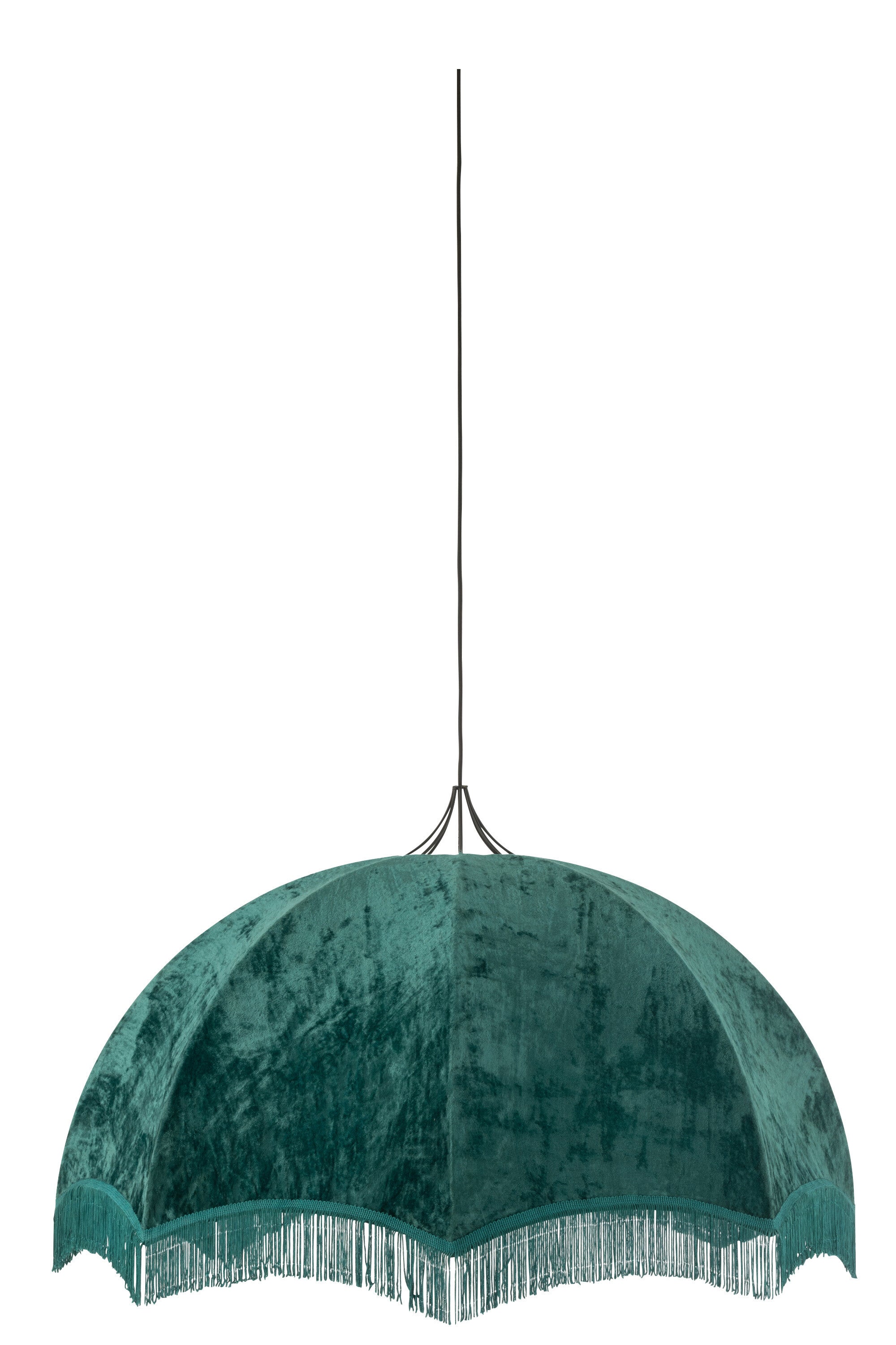 J-Line Hanglamp Velvet/Katoen Petrol
