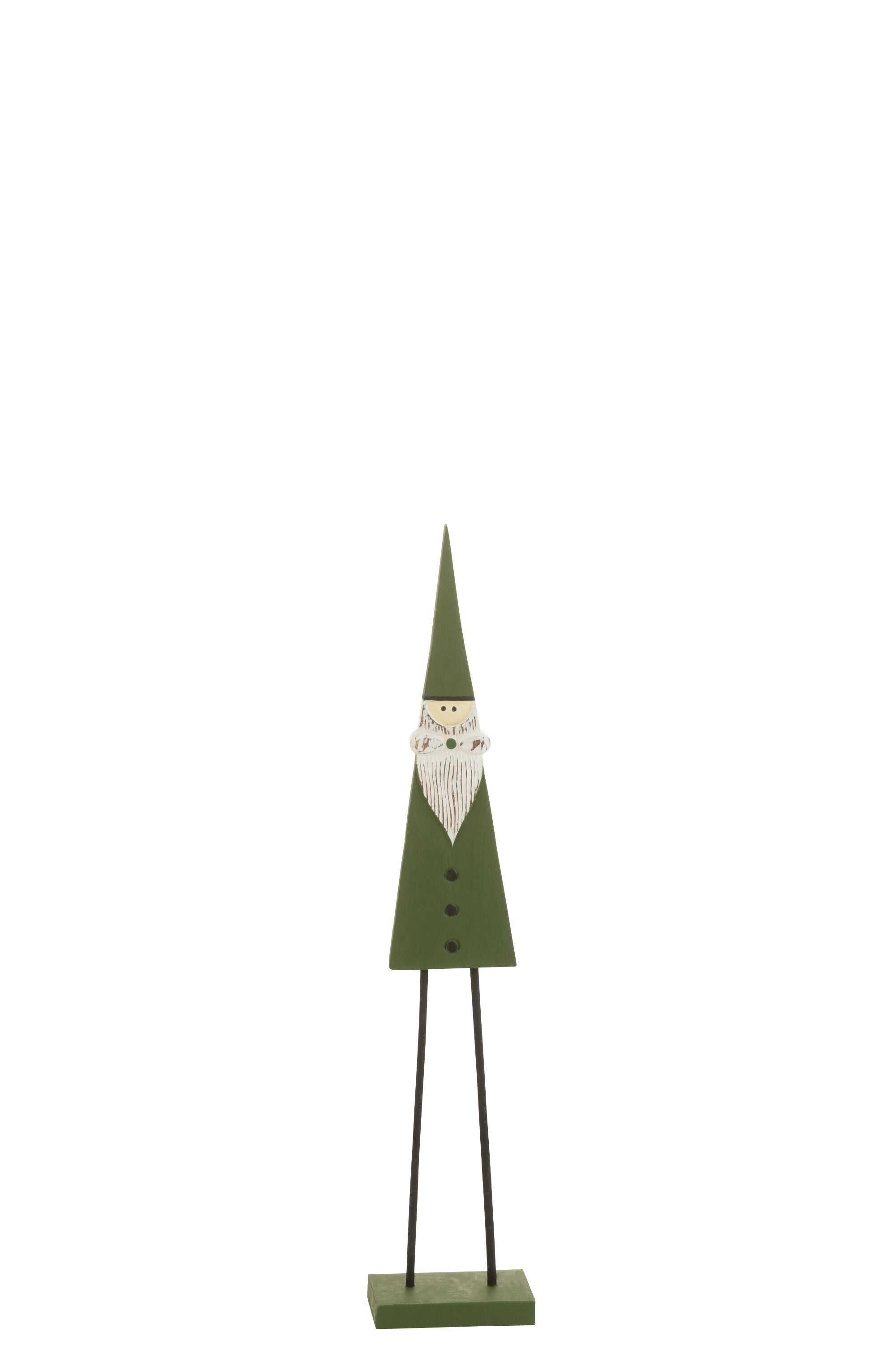 J-Line Kerstman Op Voet Hout Groen Small