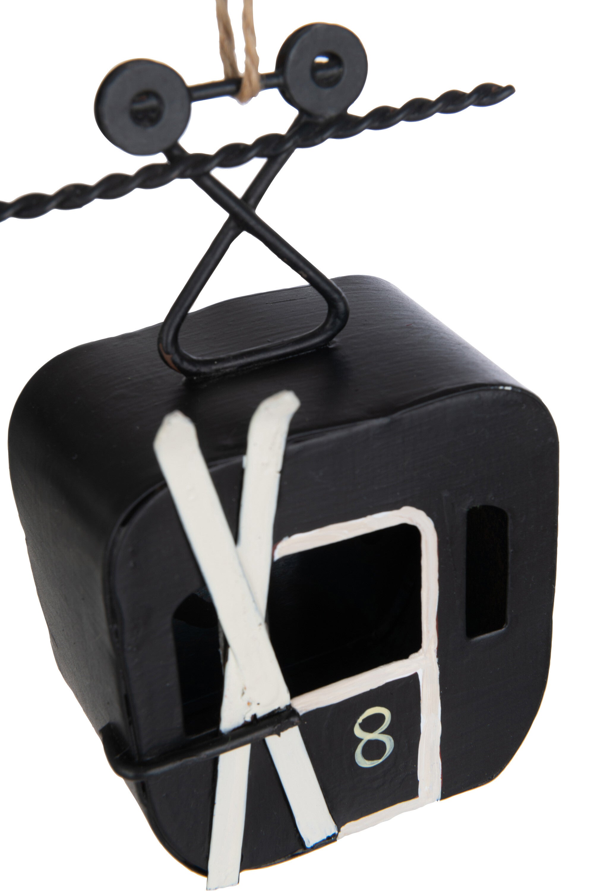 Kapstokken Ski Cabin Metaal Zwart/Wit Assortiment Van 4