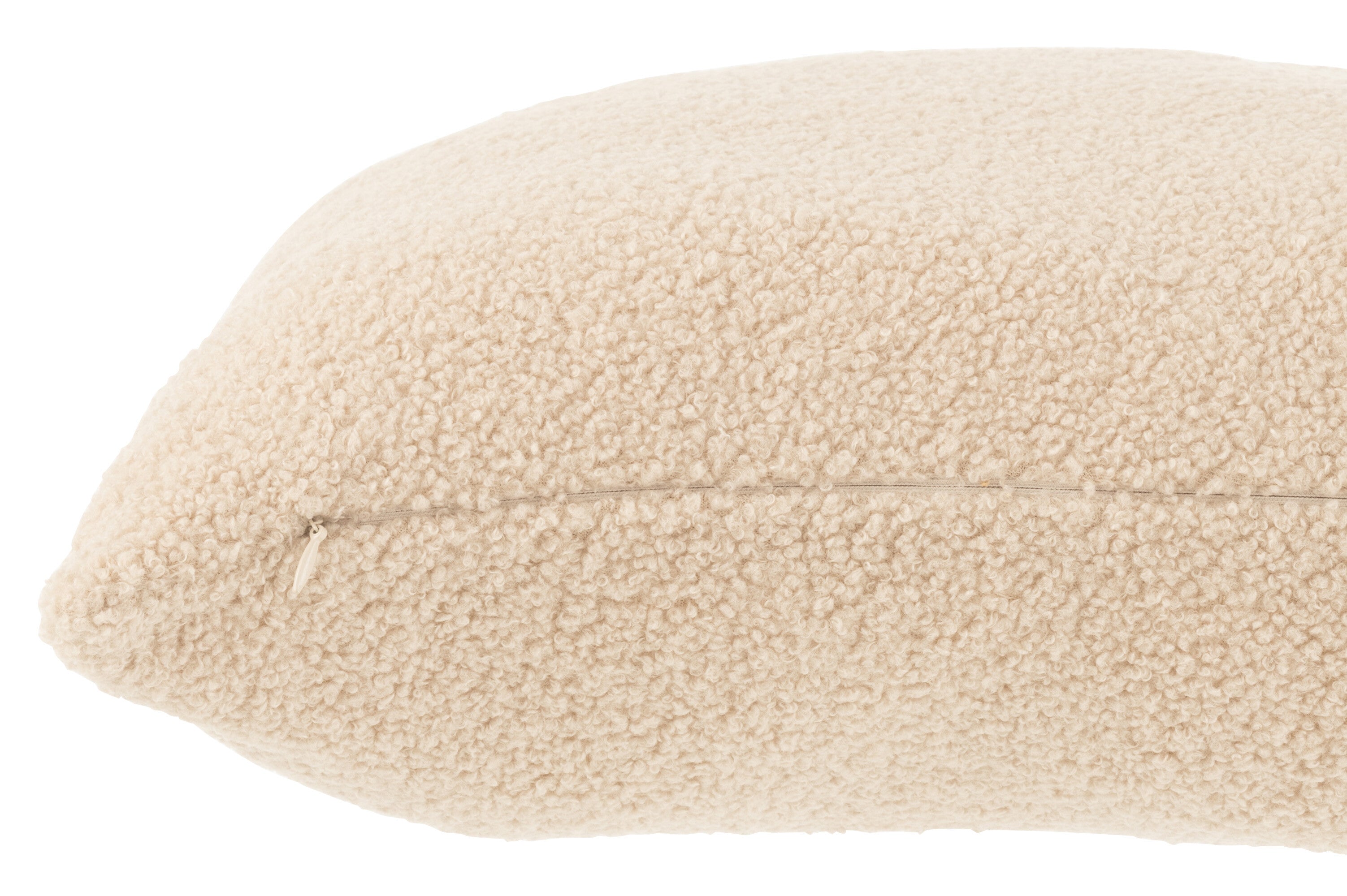 J-Line Kussen Teddy Boucl - Warm Beige