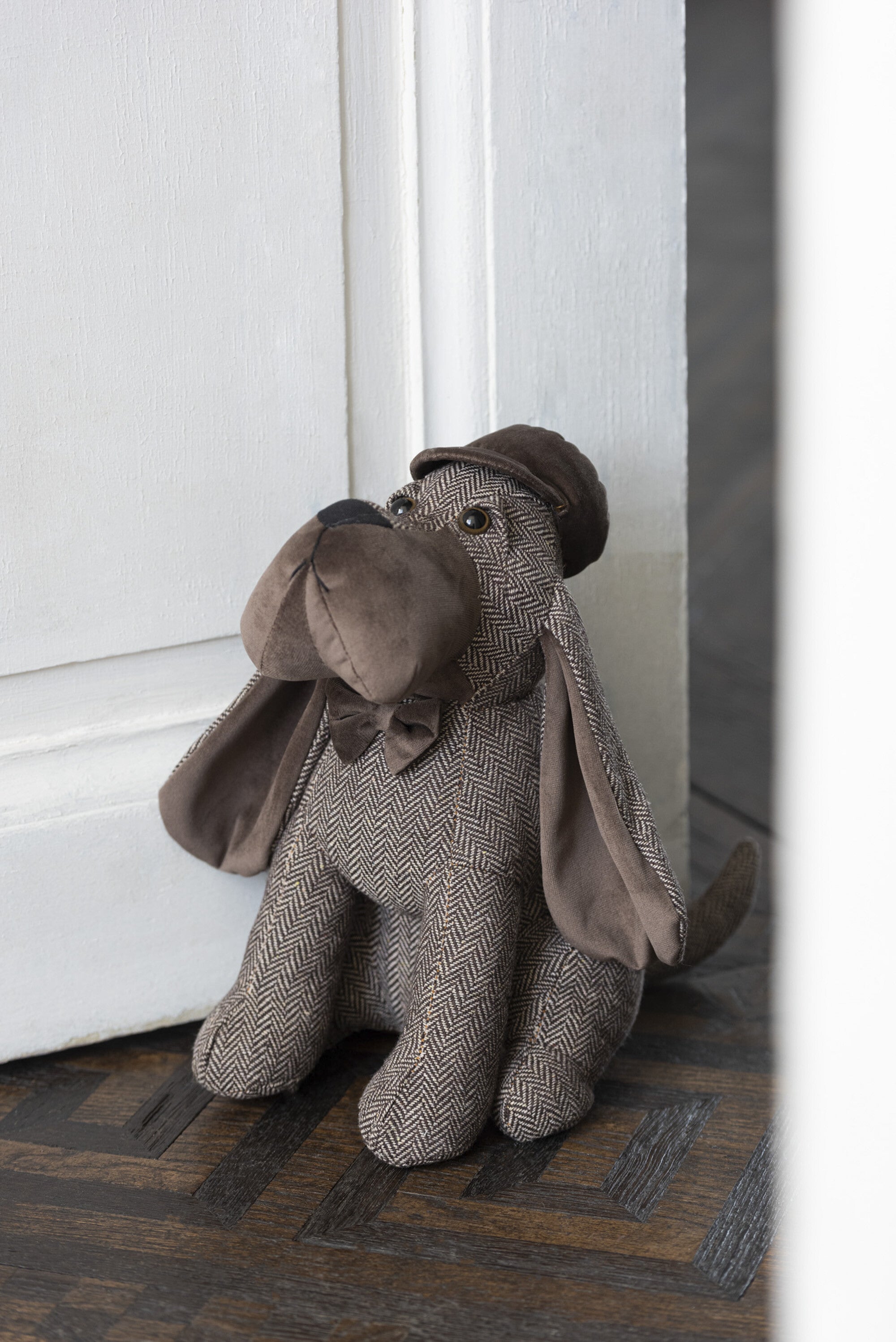 Deurstopper Hond Zittend Textiel Bruin Assortiment Van 2