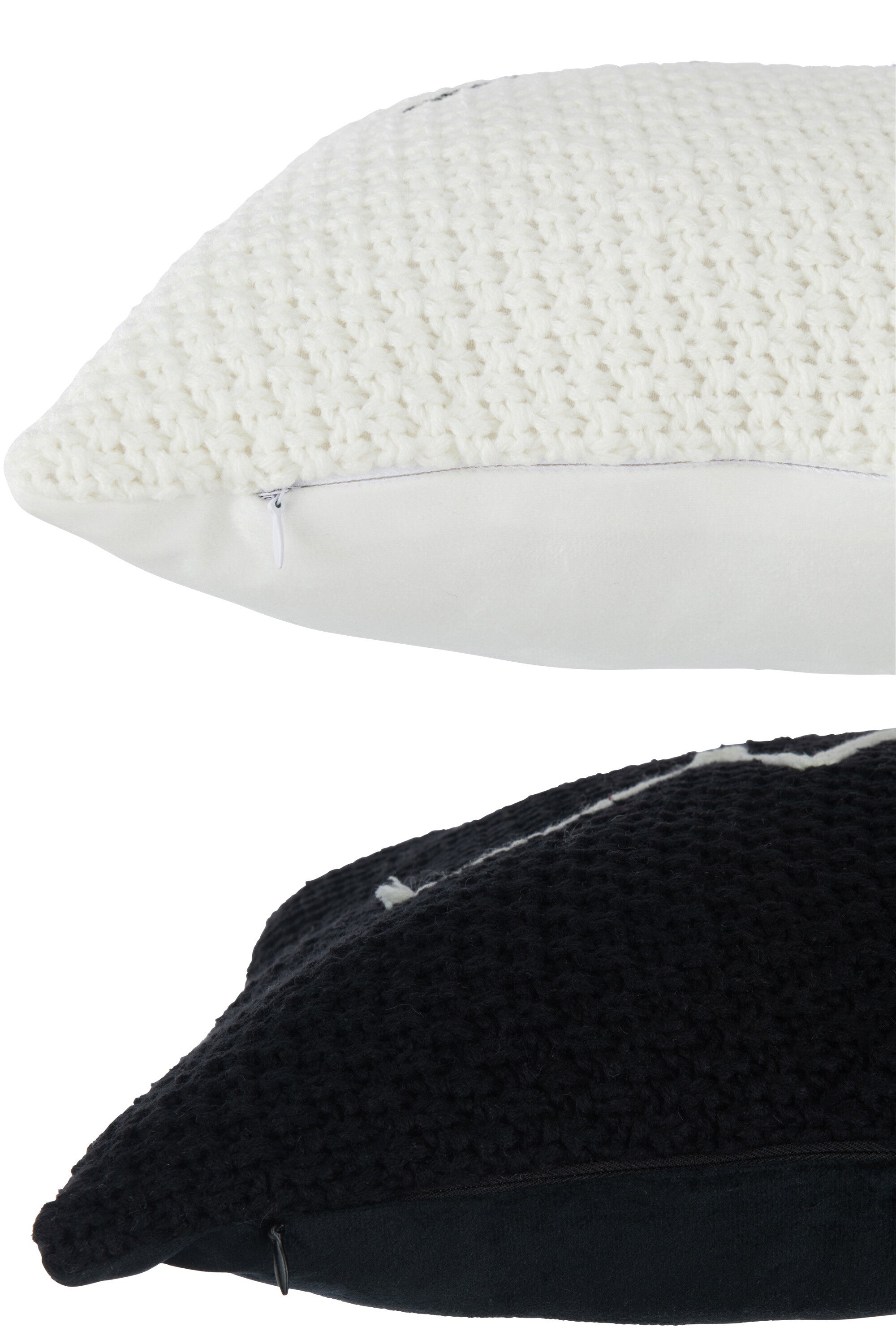 Kussenborduurwerk Maison Acryl Zwart/Wit Ass2