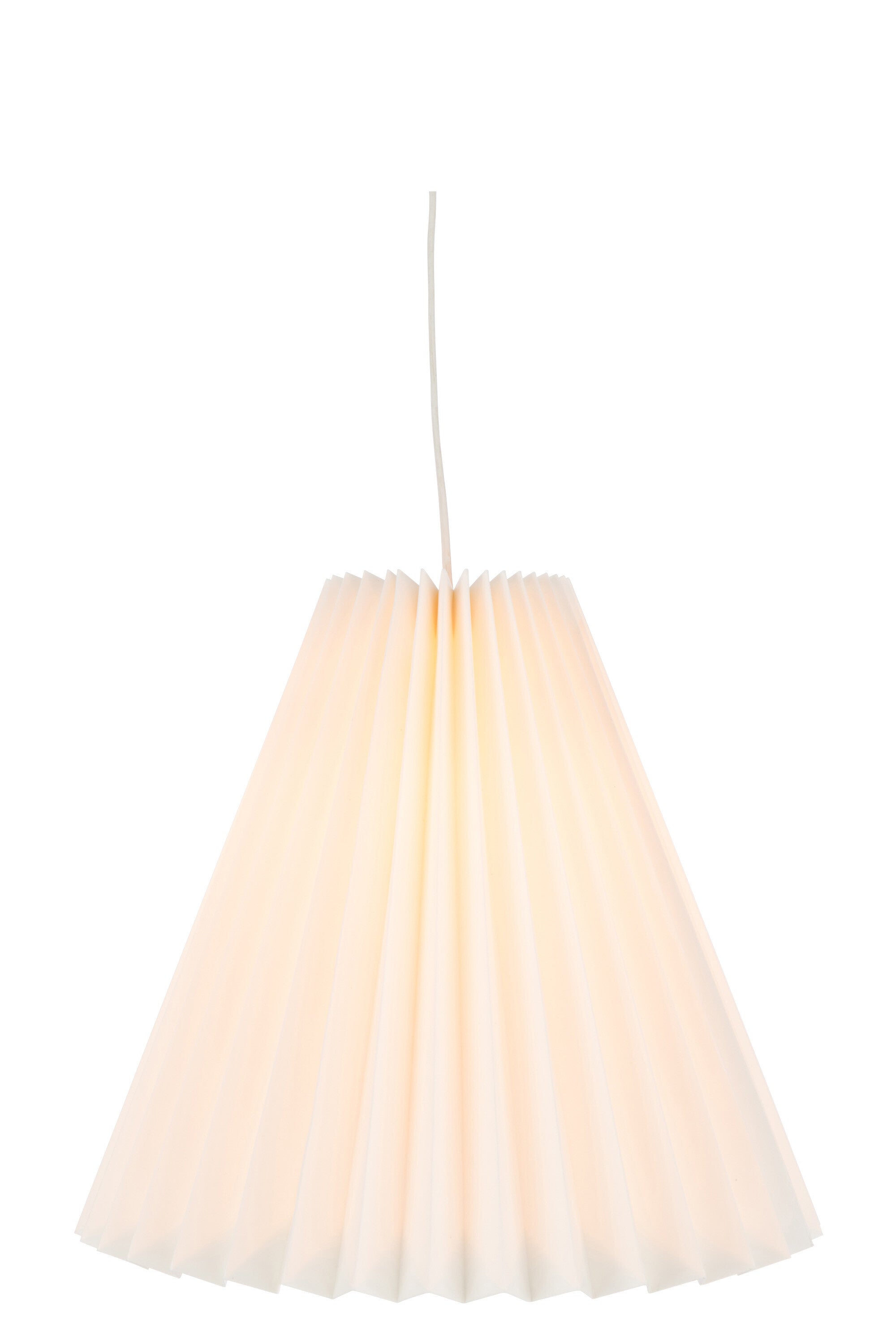 J-Line Belvivere Perkamentlight van gevouwen supergoede kwaliteit papier lamp - wit