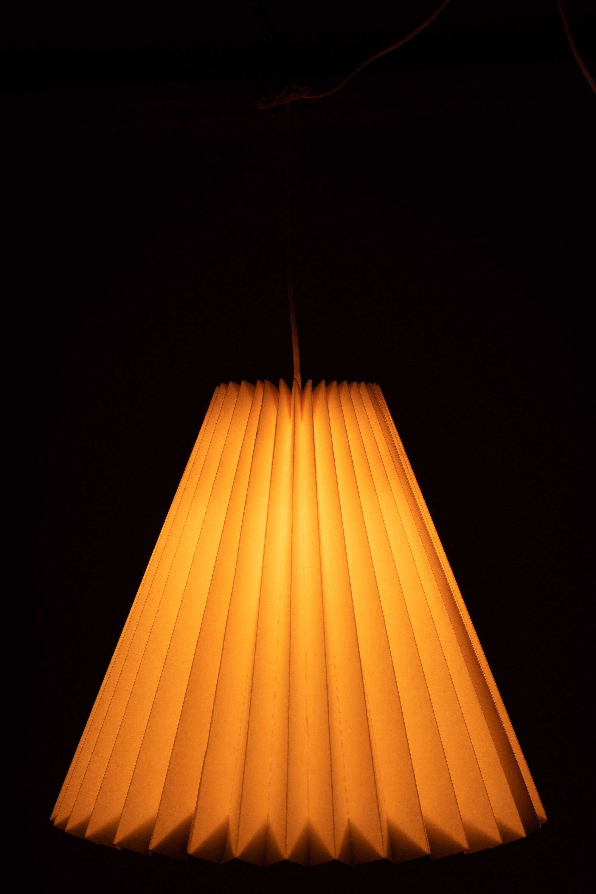 J-Line Belvivere Perkamentlight van gevouwen supergoede kwaliteit papier lamp - wit