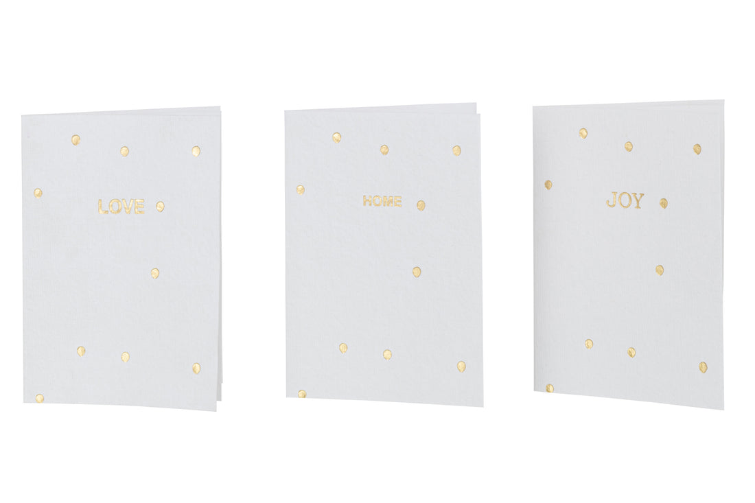 Doos met 6 kaarten en enveloppen Thuis/Liefde/Vreugde Papier