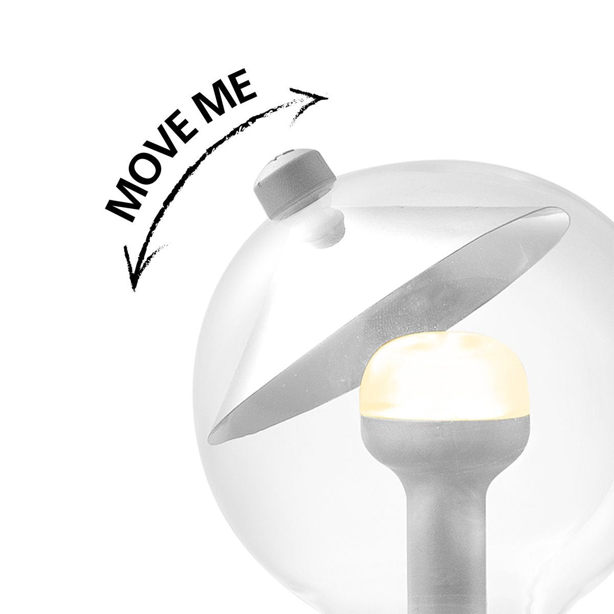 LED lamp Cone zilver G80 E27 3W 220Lm 2700K