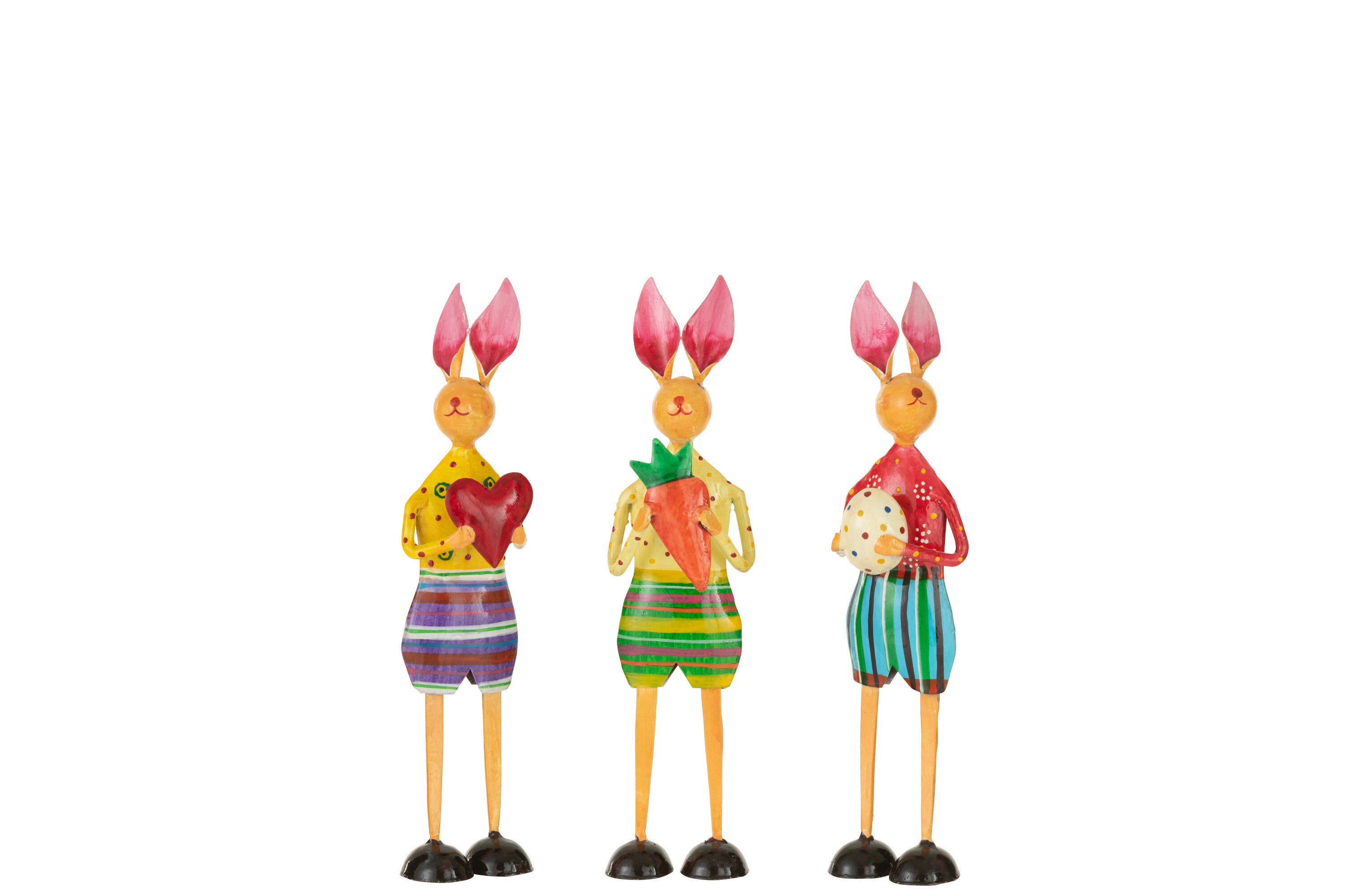 Mix van Konijnenhart/Ei/Wortel IJzer Assortiment Van 3 Kleine