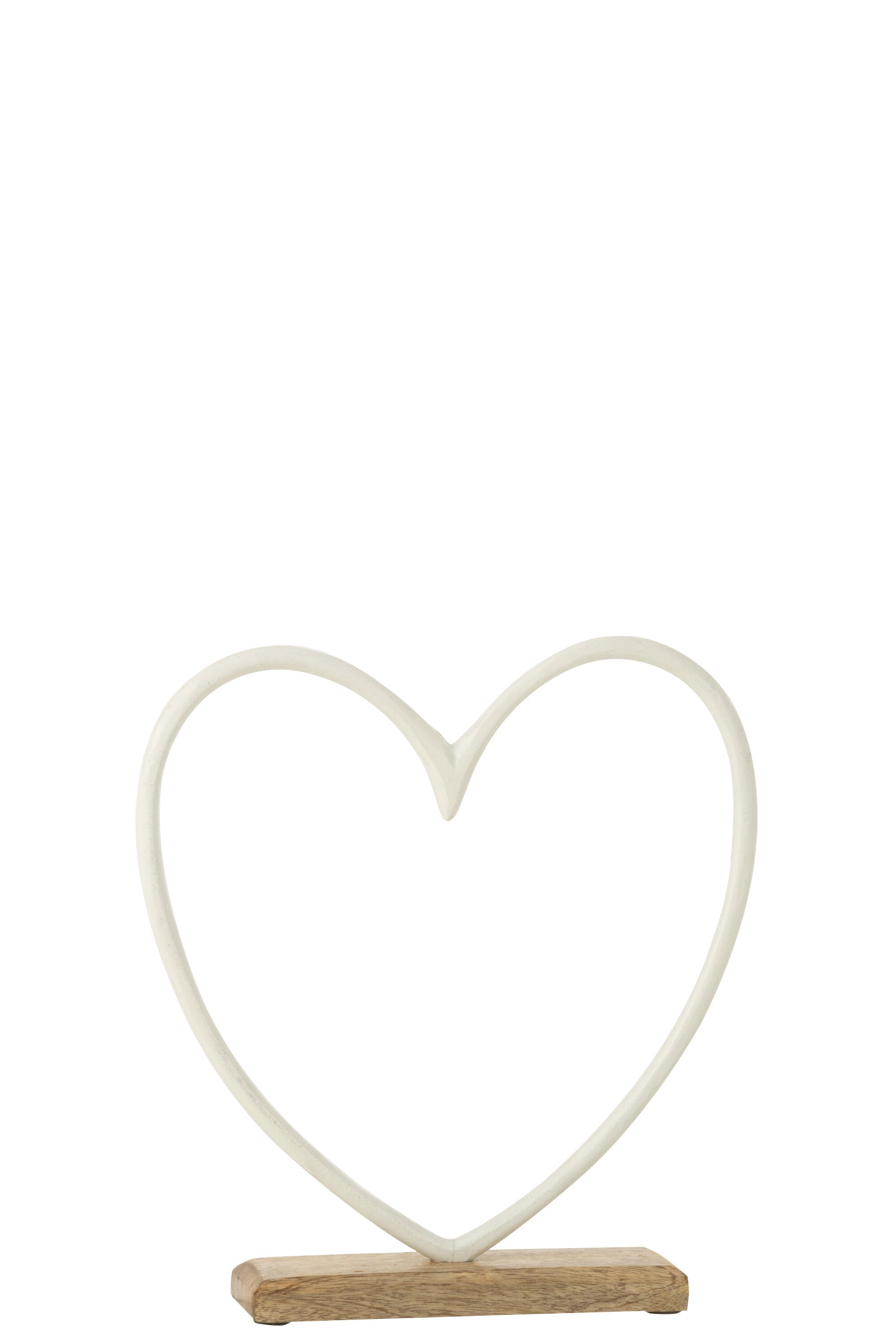 Hart Op Voet Aluminium Wit Groot
