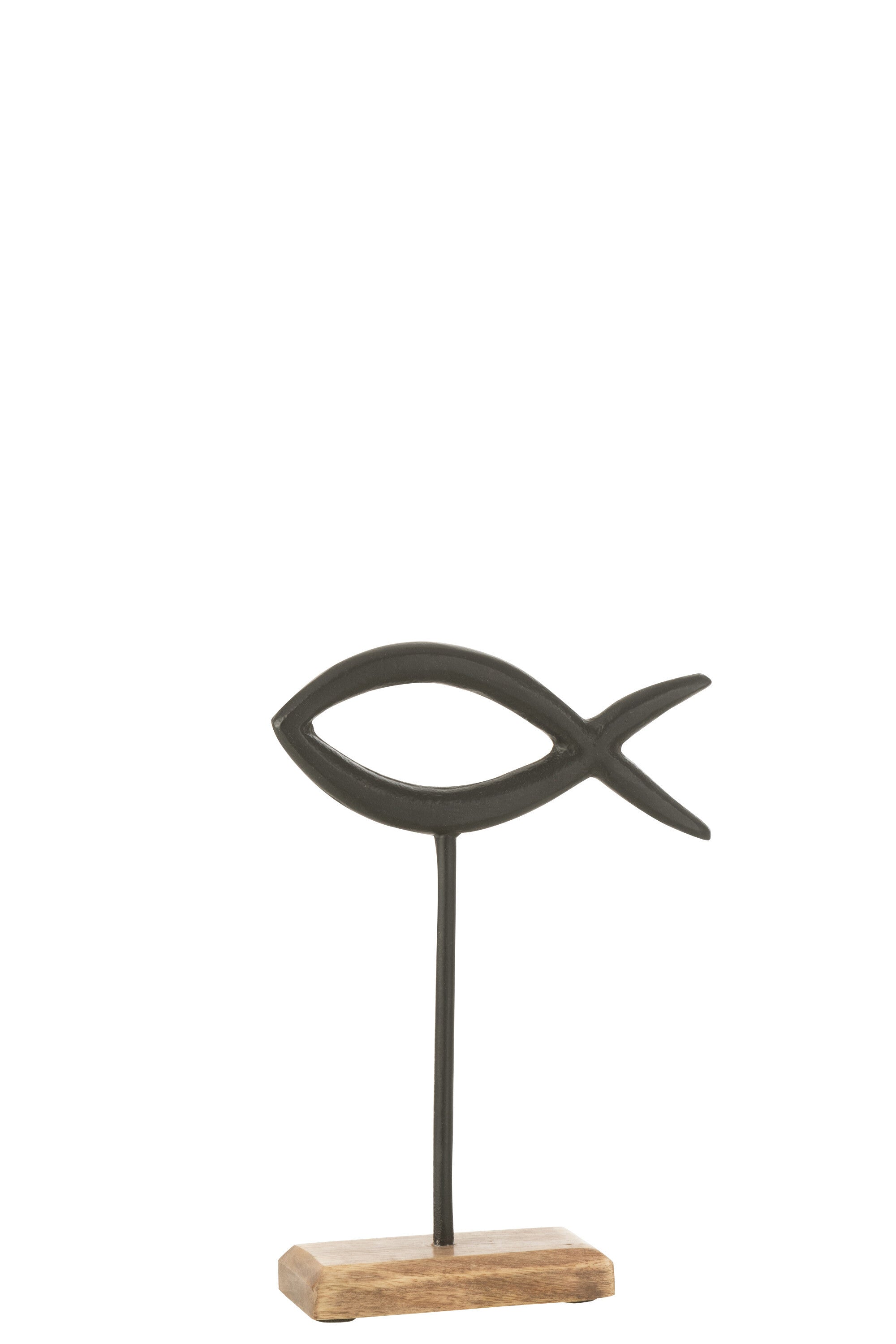 Vis Op Voet Aluminium Zwart