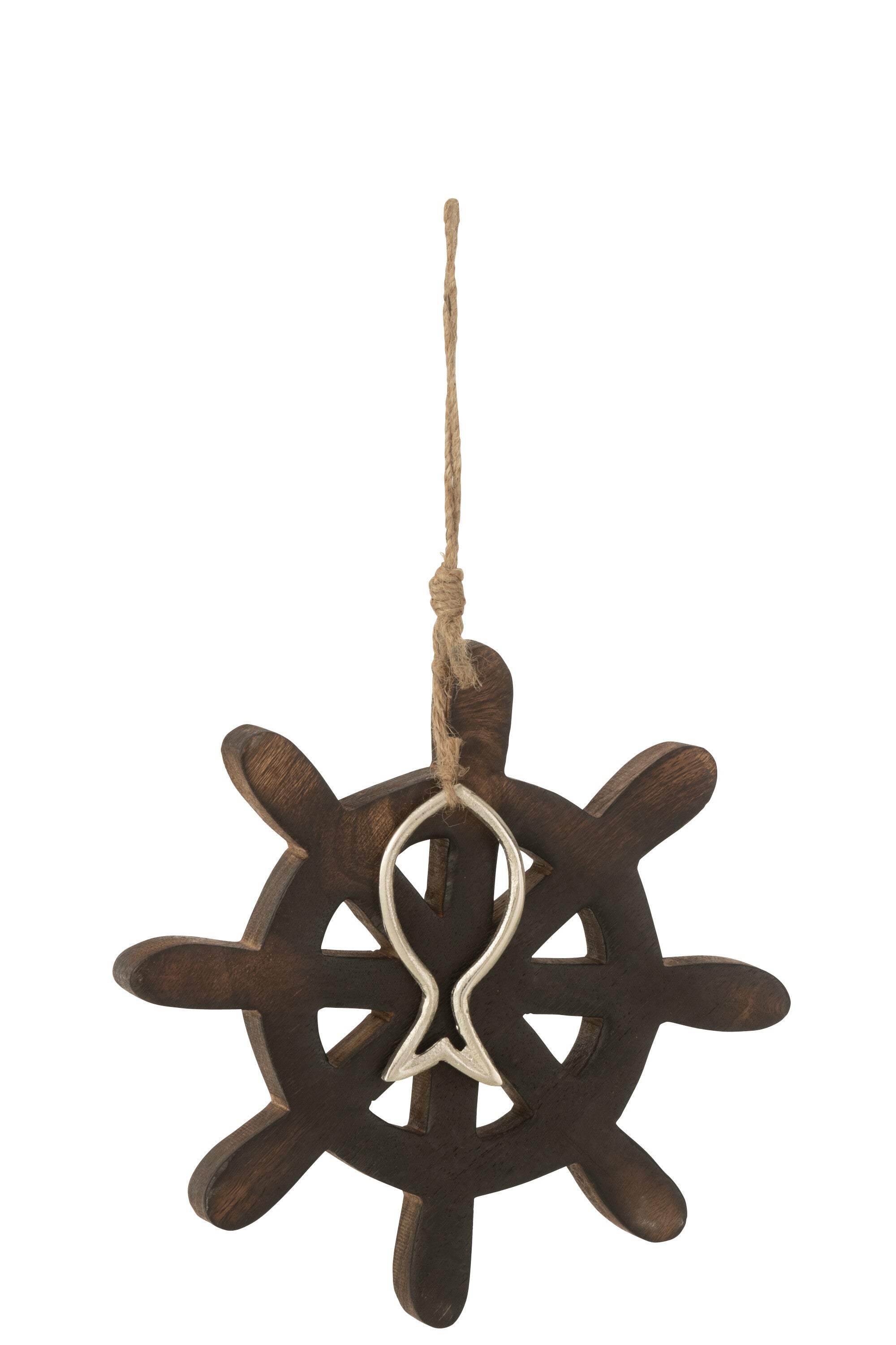 Helm Vis Mangohout Donkerbruin Groot