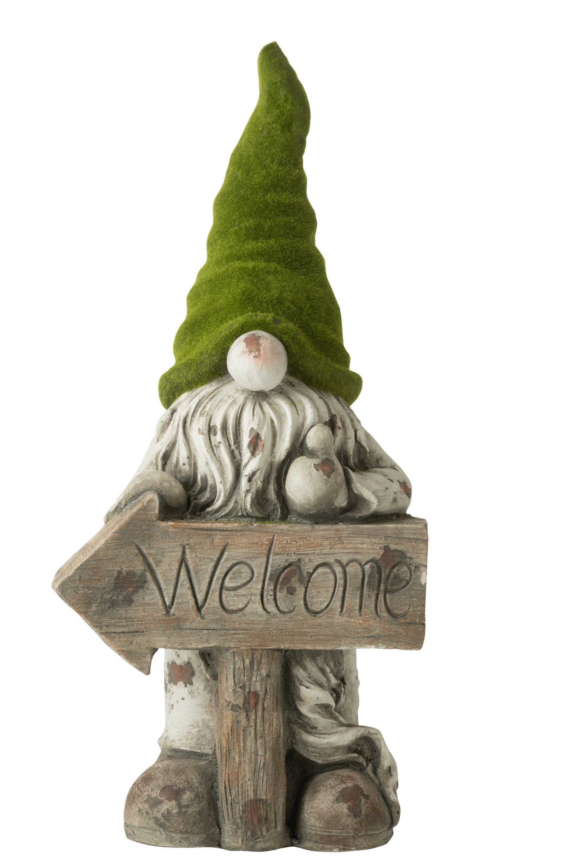 J-Line Kabouter Welcome Magnesium Grijs/Groen Small