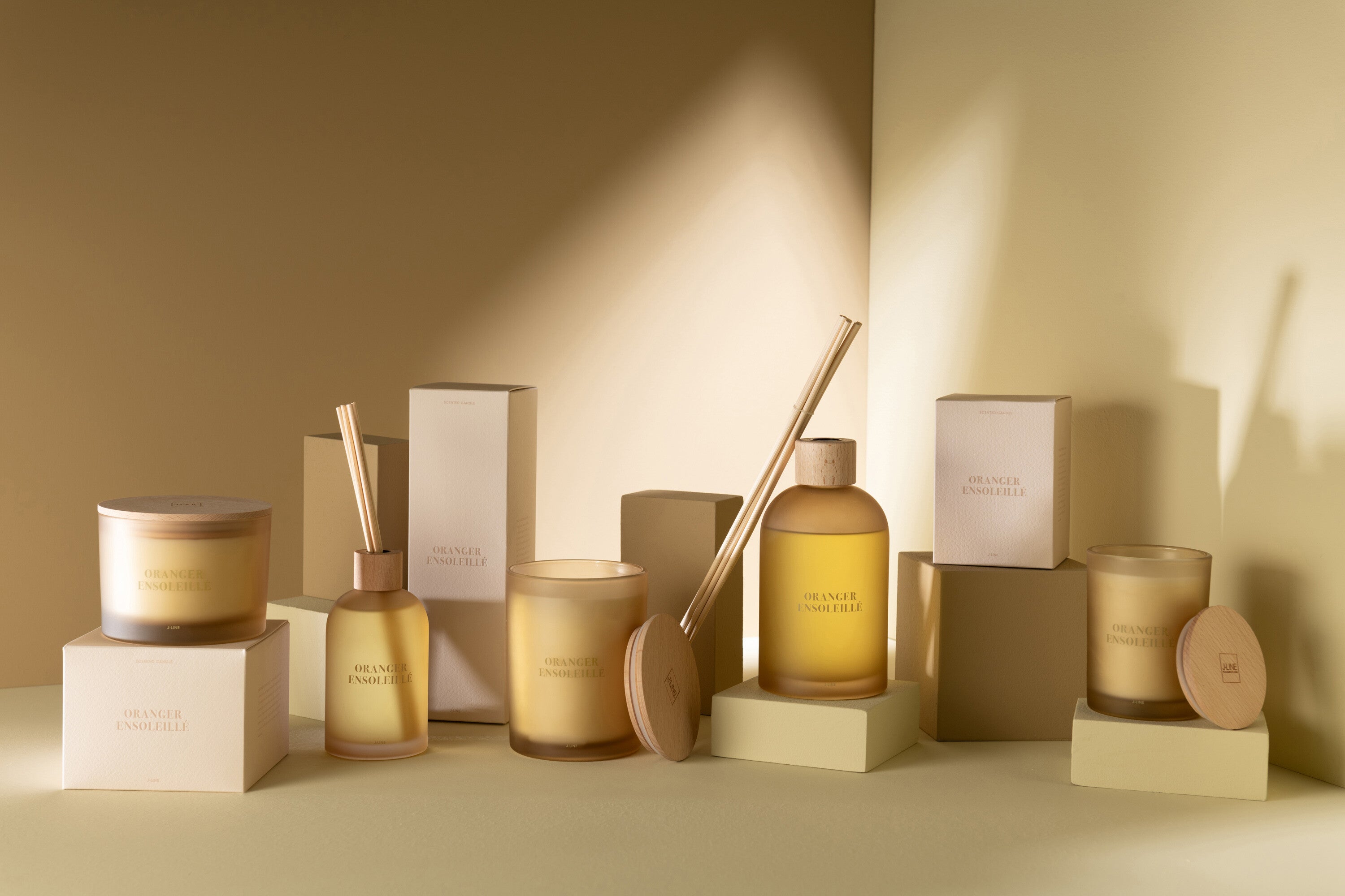J-Line geurolie + stokjes - Essential Accords - Sunny Orange Tree