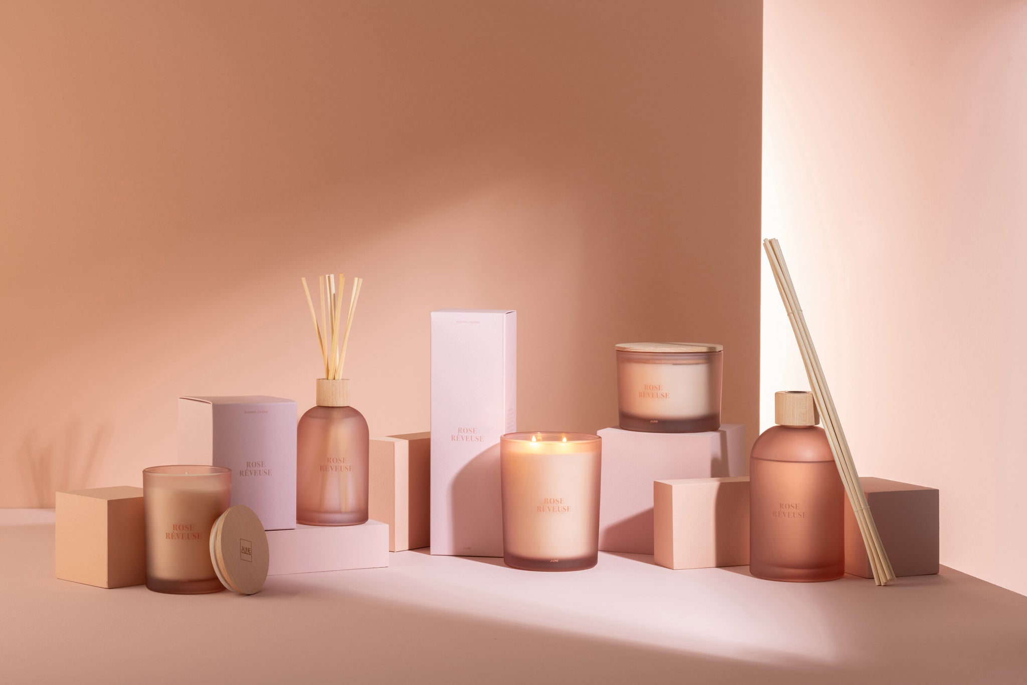 J-Line Geurkaars Accords Essentiels Rose Rêveuse-52H