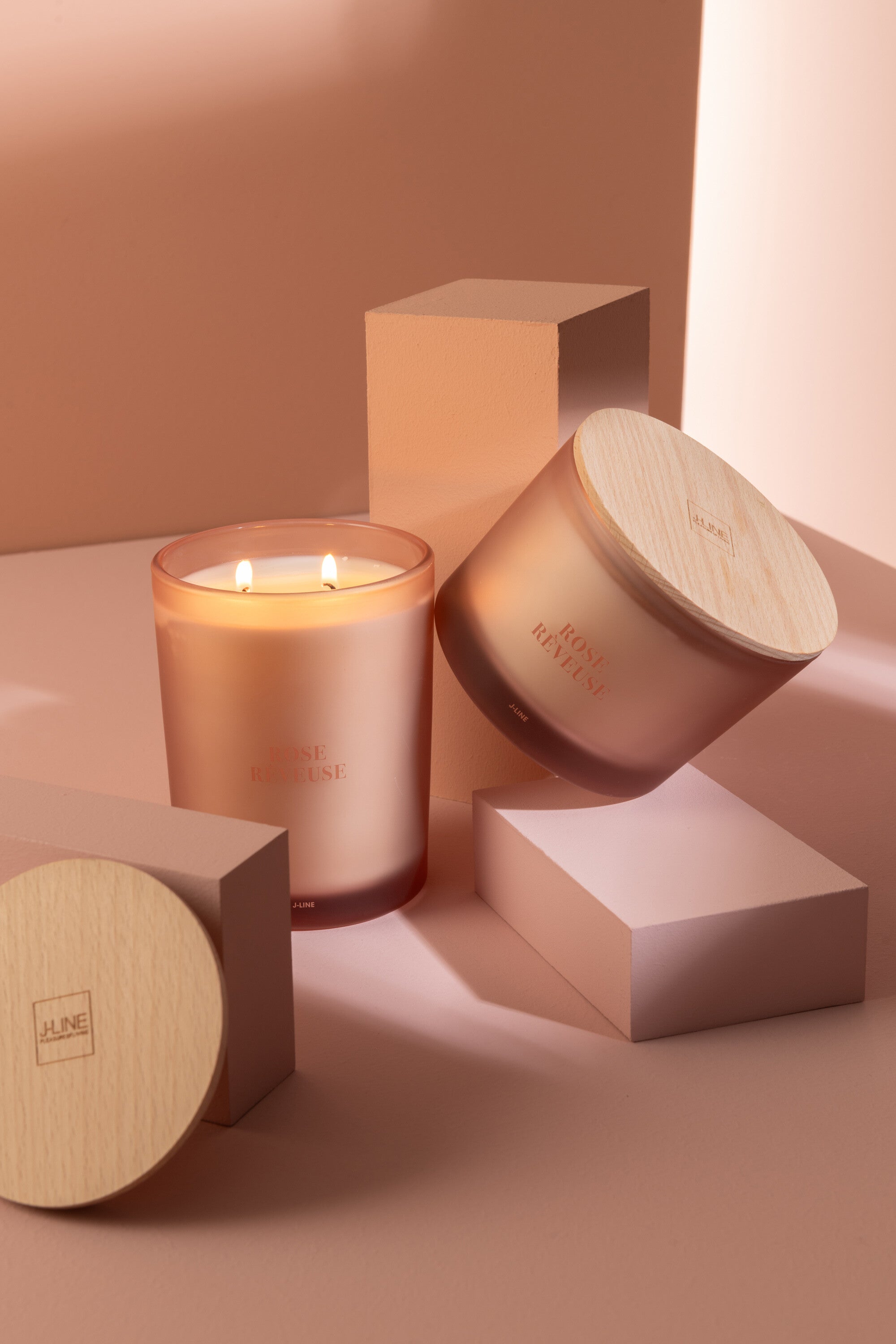 J-Line Geurkaars Accords Essentiels Rose Rêveuse-28H
