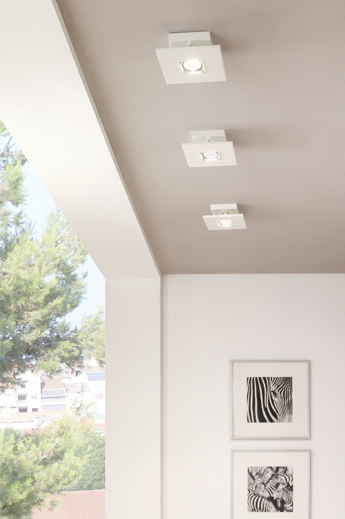Polifemo plafondlamp GU10 1-licht gestructureerd wit