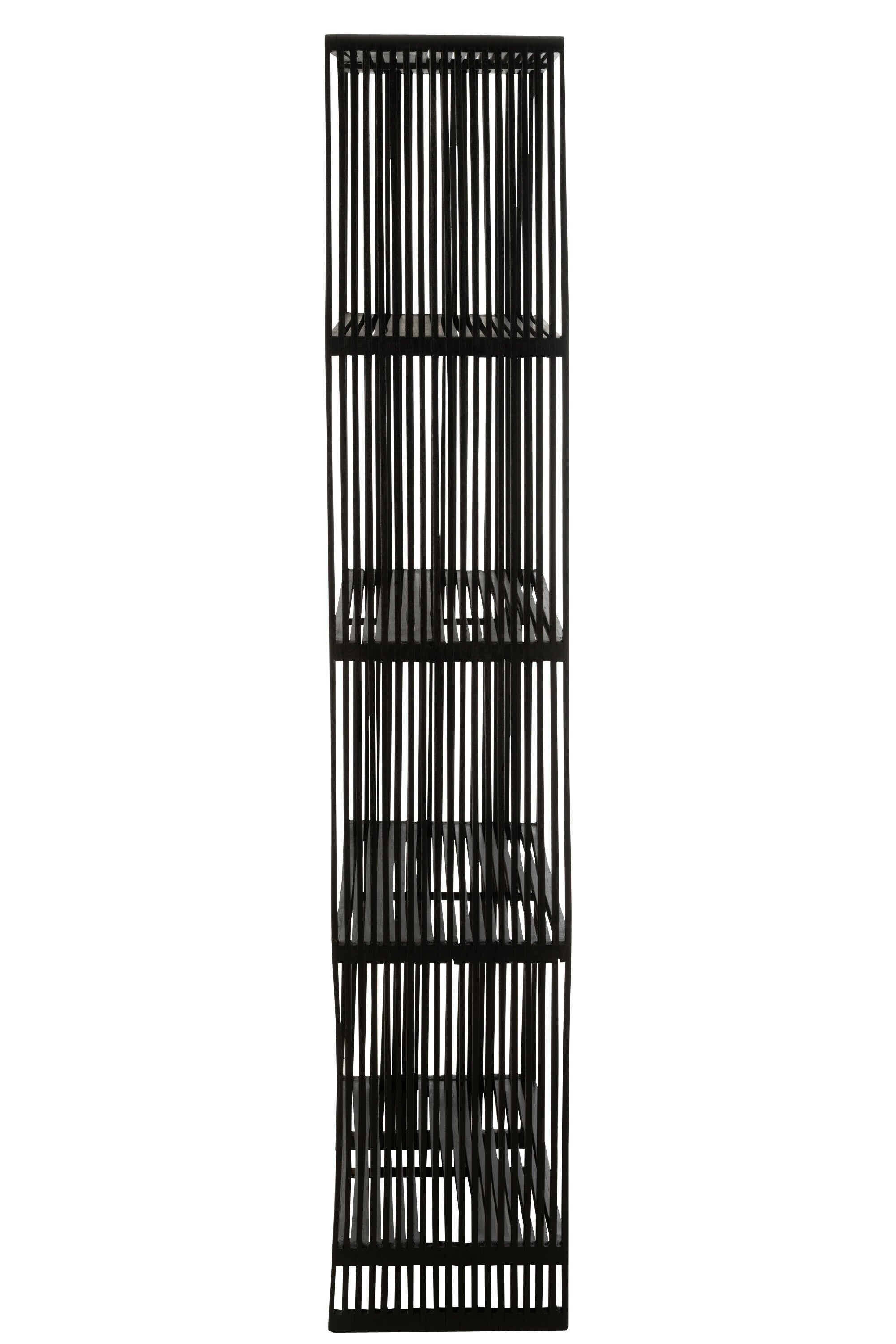 J-Line Boekenkast 4 Schappen Gerecycleerd Teak Zwart