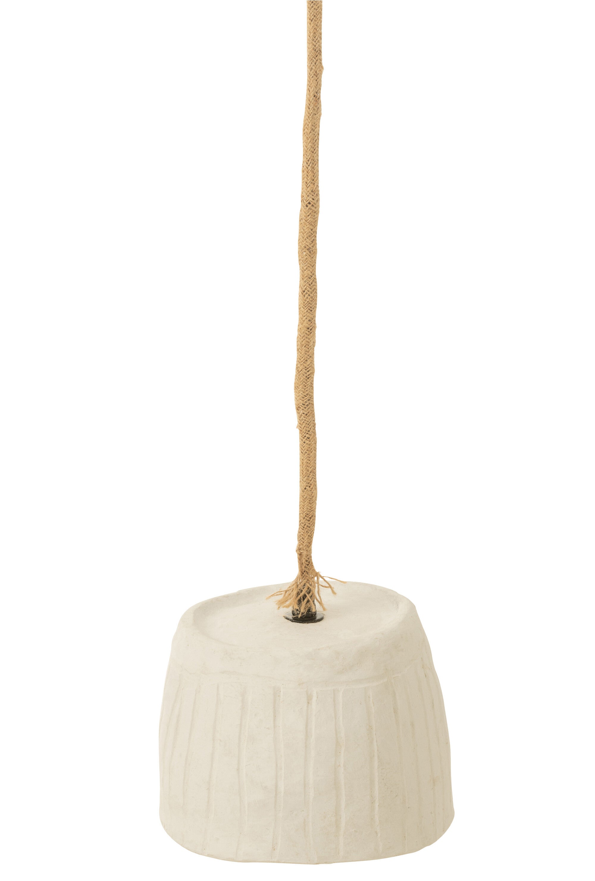 J-Line Belvivere Hanglamp Cup Papier Mache Wit Small