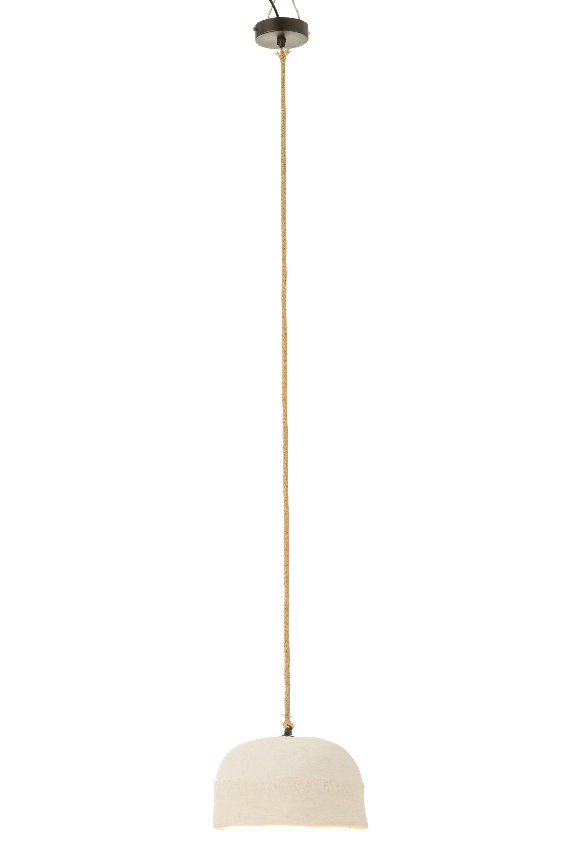 J-Line Belvivere Hanglamp Cup Papier Mache Wit Large