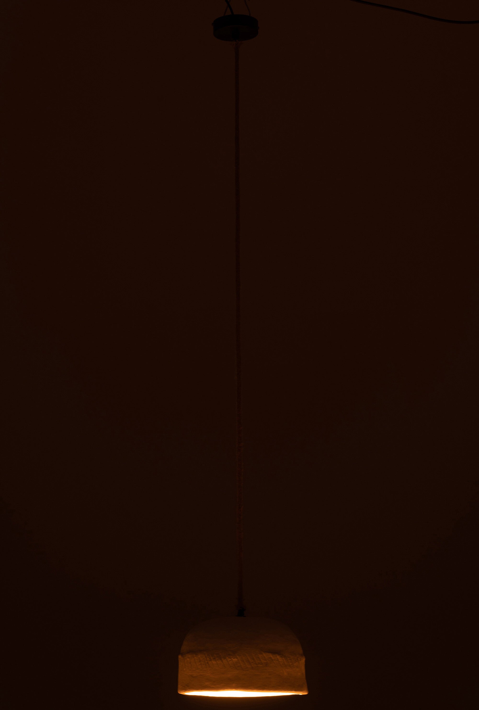 J-Line Belvivere Hanglamp Cup Papier Mache Wit Large