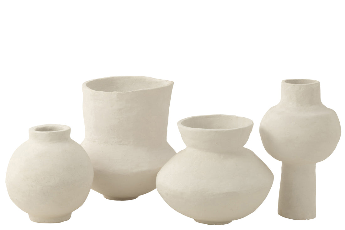 Pot Origineel Papier-maché Wit