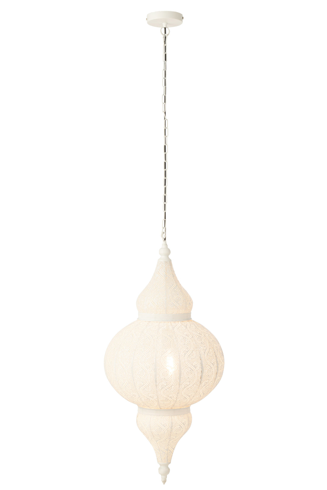 J-Line Belvivere Hanglamp Metaal Wit groot
