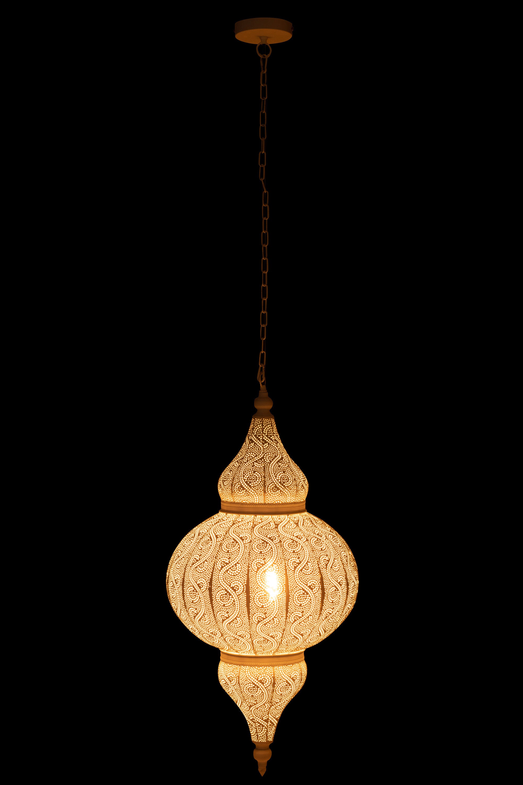 J-Line Belvivere Hanglamp Metaal Wit groot