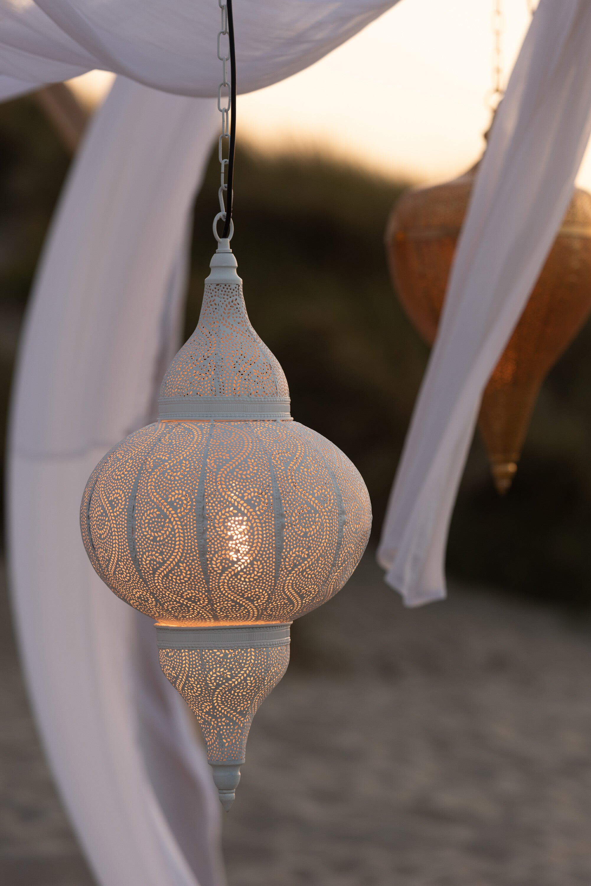 J-Line Belvivere Hanglamp Metaal Wit groot