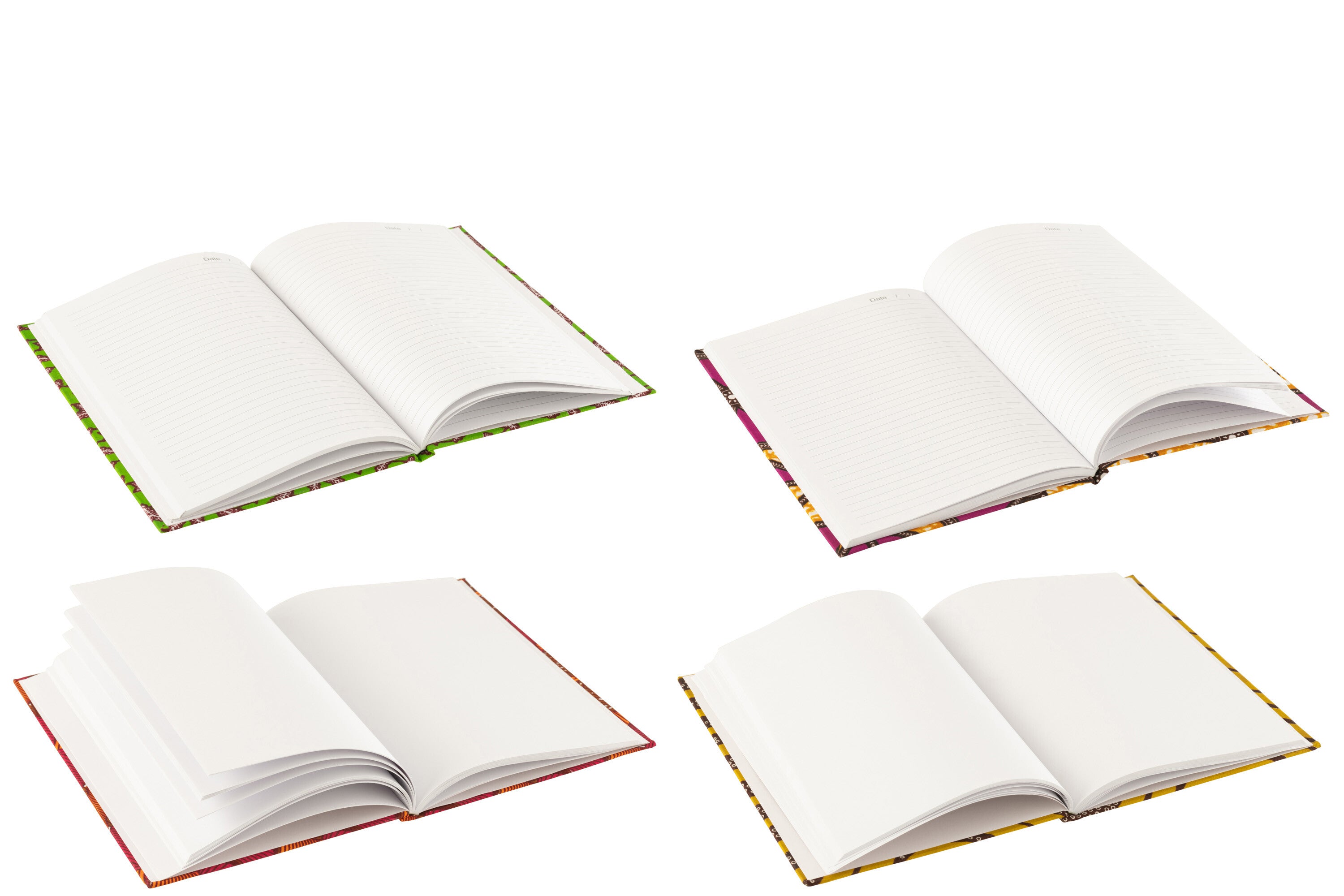 Notitieboek A4 Patroon Papier/Stof Mix Grote Assortiment Van 4