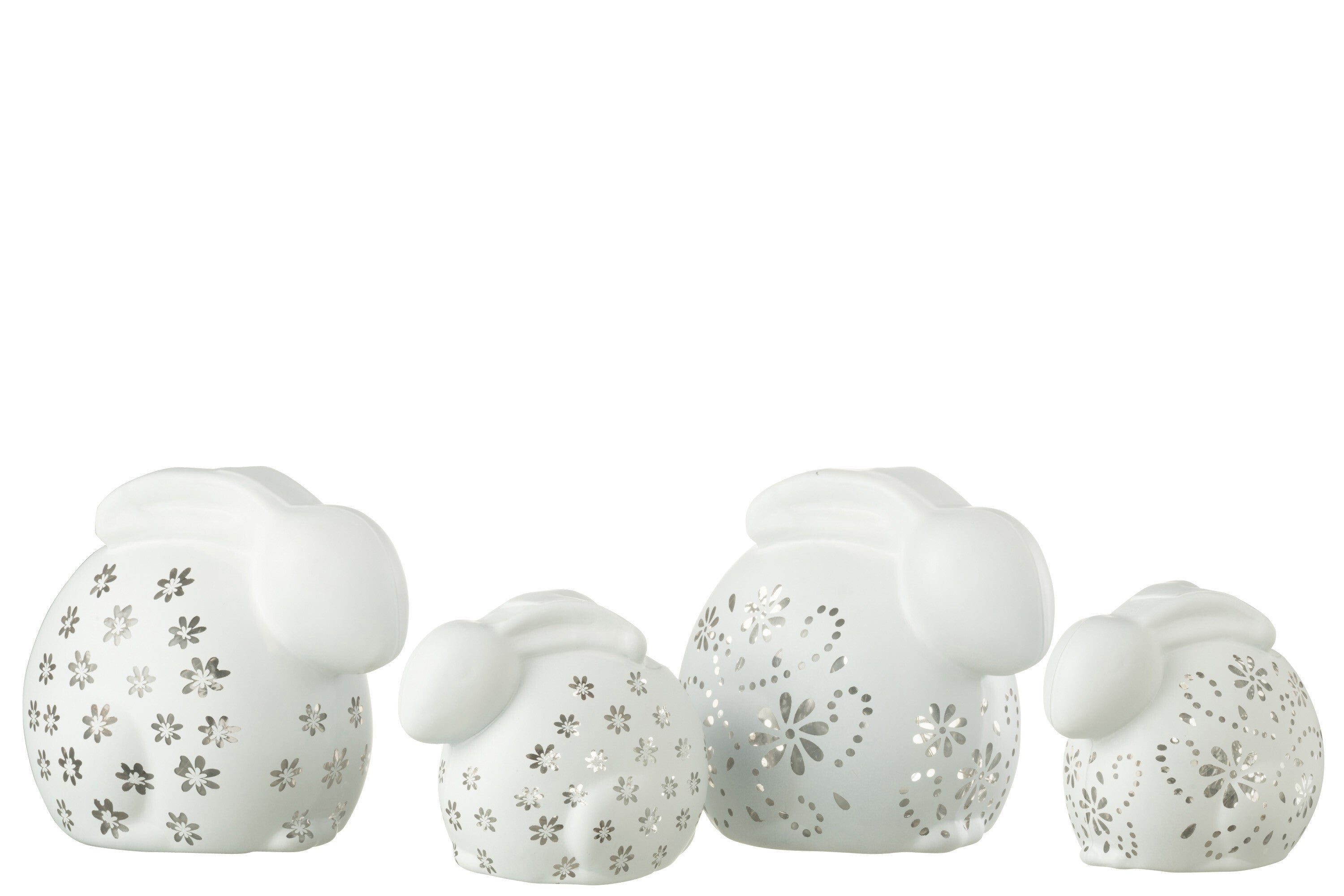 Konijnenbloemen Led Glas Wit Groot Assortiment Van 2