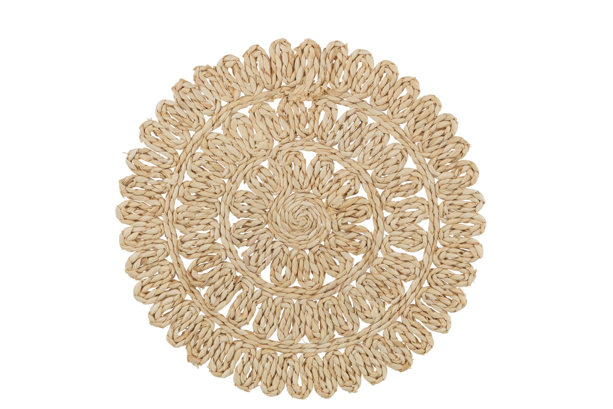 Placemat Ronde Bloem+Cirkels Maiskolf Natuurlijk