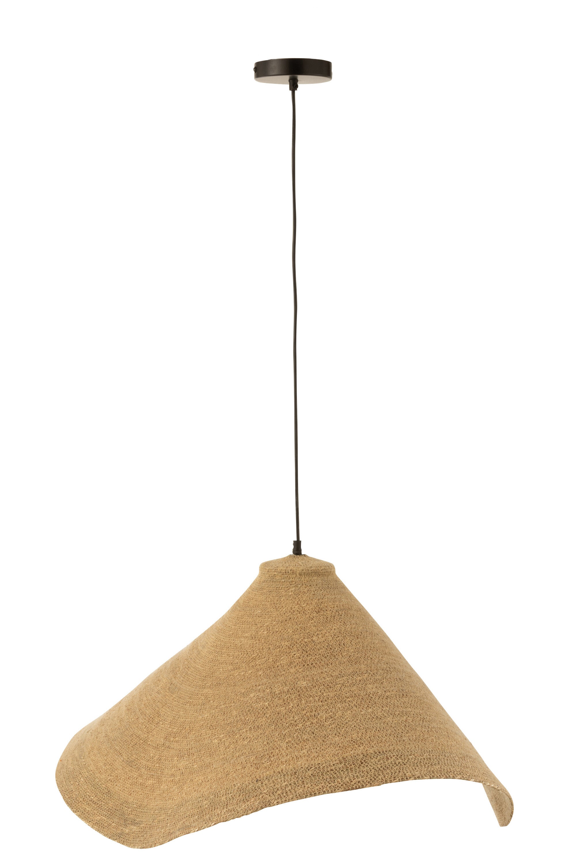 J-Line Hangende Lamp Kegel Zeegras Naturel