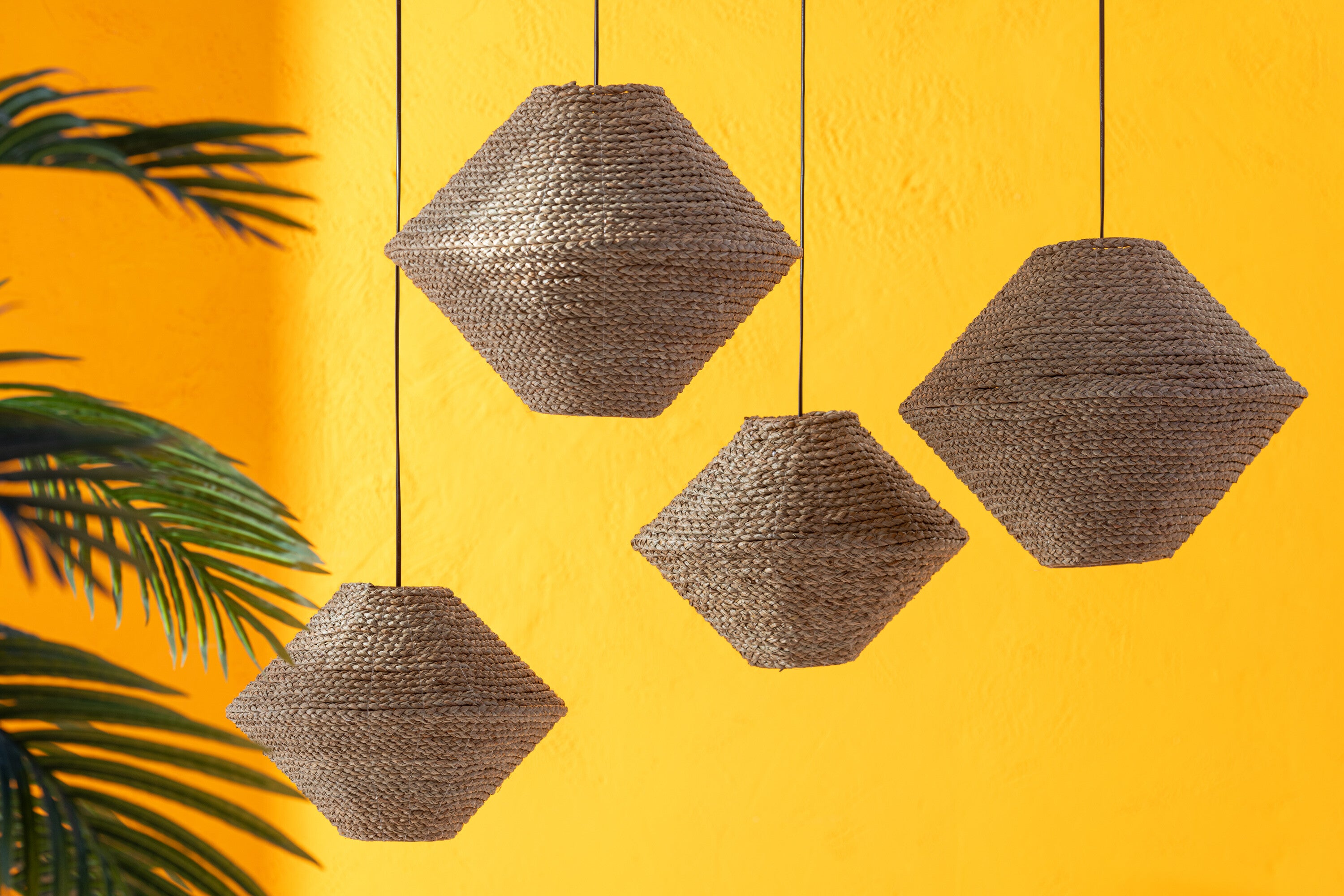 J-Line Hanglamp Ufo Zeegras Naturel Small