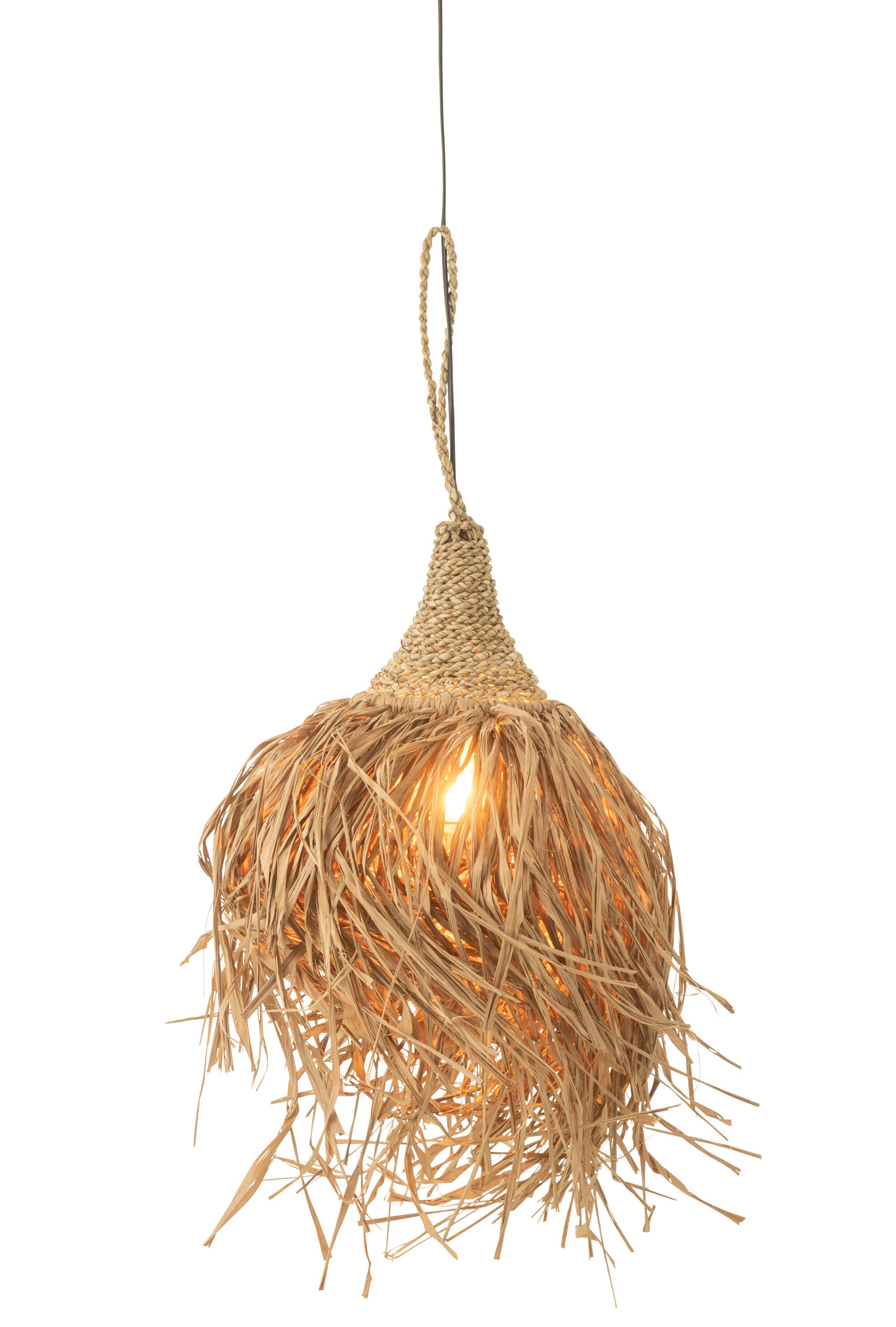 J-Line Hangende Lamp Kwast Zeegras Naturel