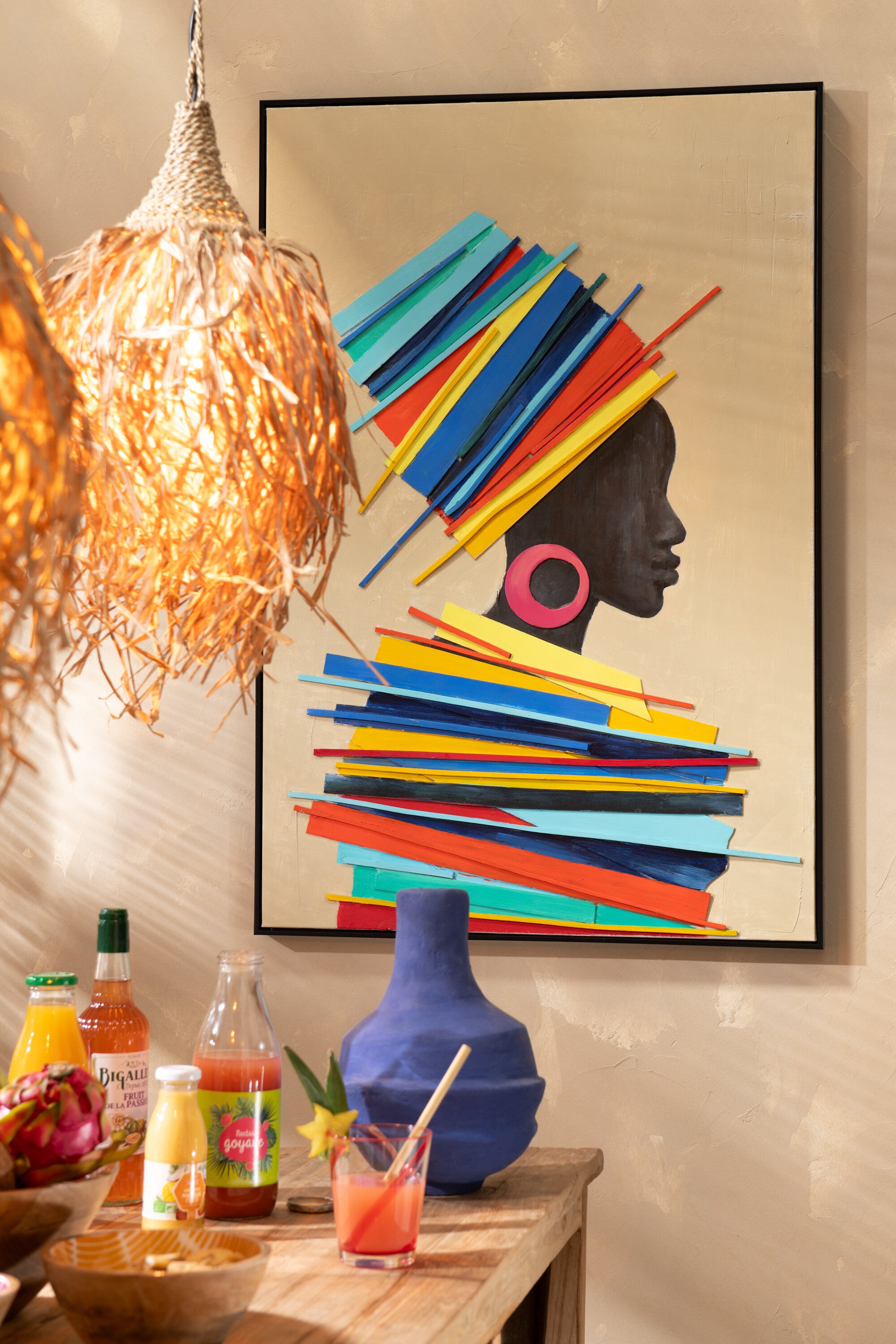 J-Line Hangende Lamp Kwast Zeegras Naturel