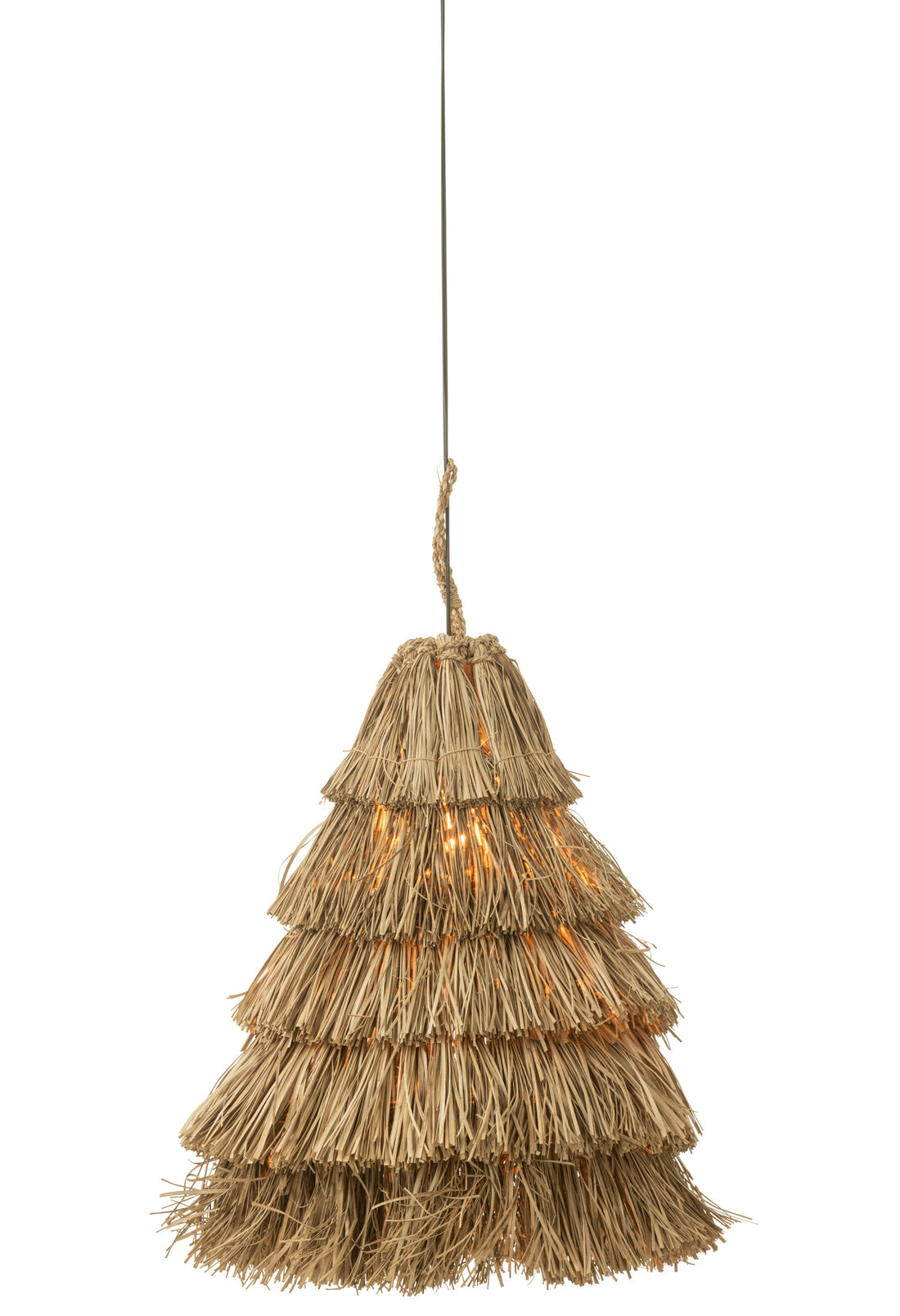 J-Line Hangende Lamp 5 Lagen Zeegras Naturel