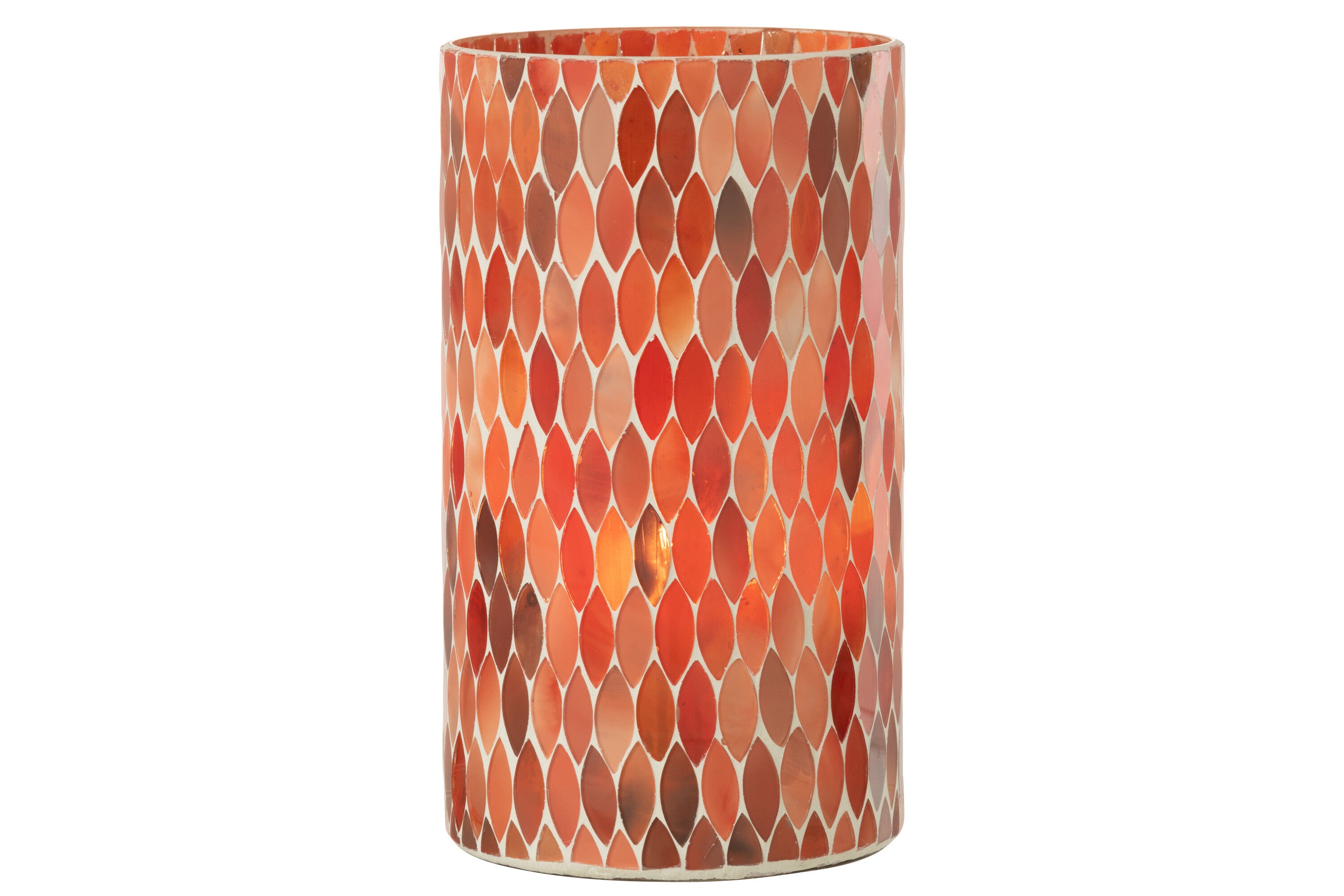 HURRICANE MOSAIC BLADGLAS ROOD/ORANJE GROOT