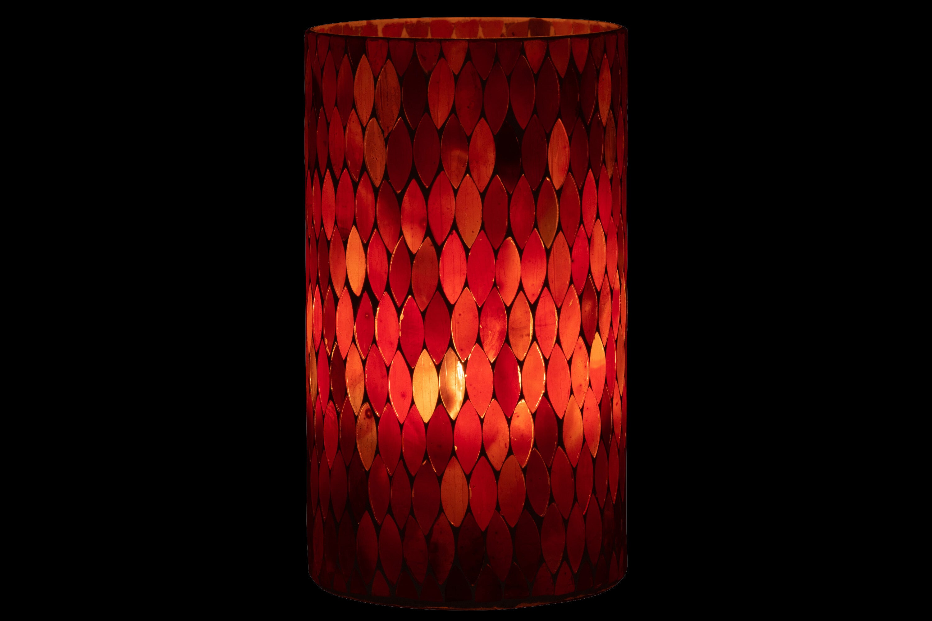 HURRICANE MOSAIC BLADGLAS ROOD/ORANJE GROOT