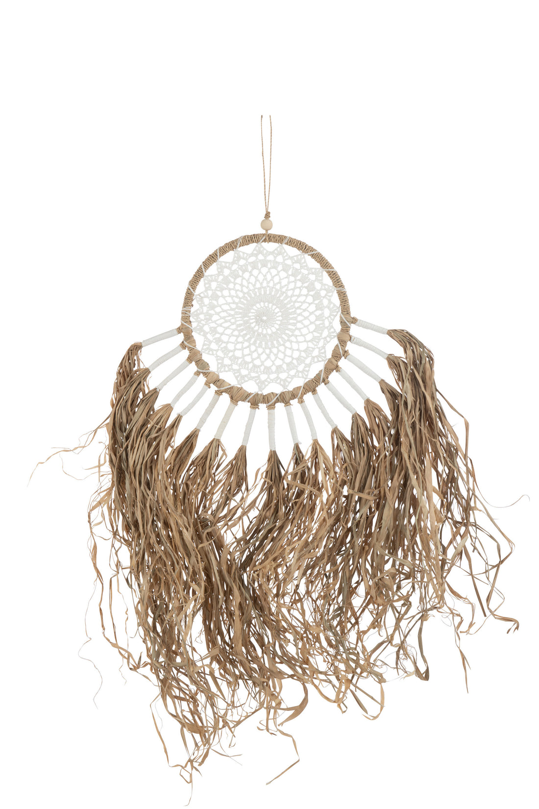 J-Line droomvanger Fringes - raffia - natural