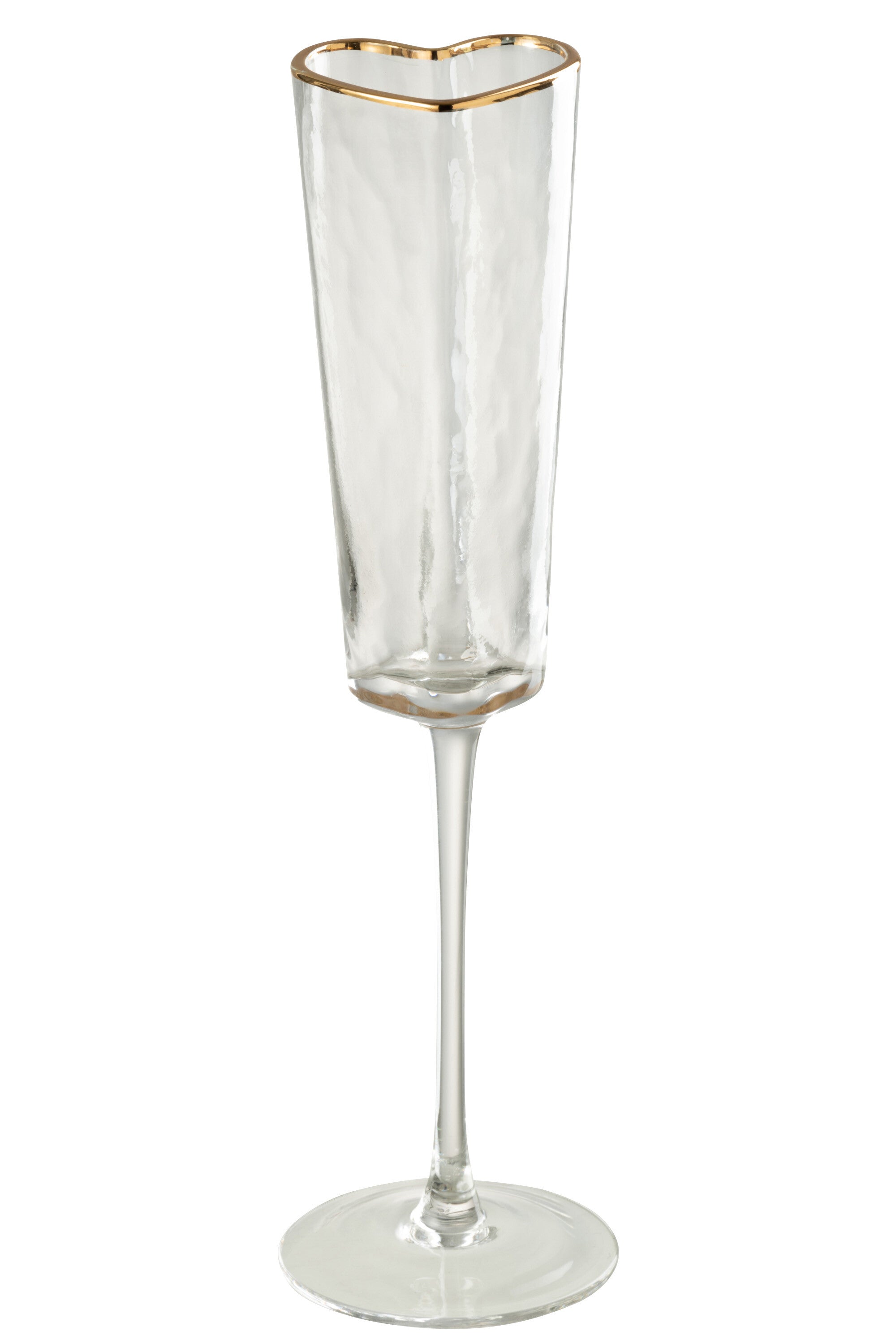 J-Line Champagneglas Hart Glas Goud/Transparant