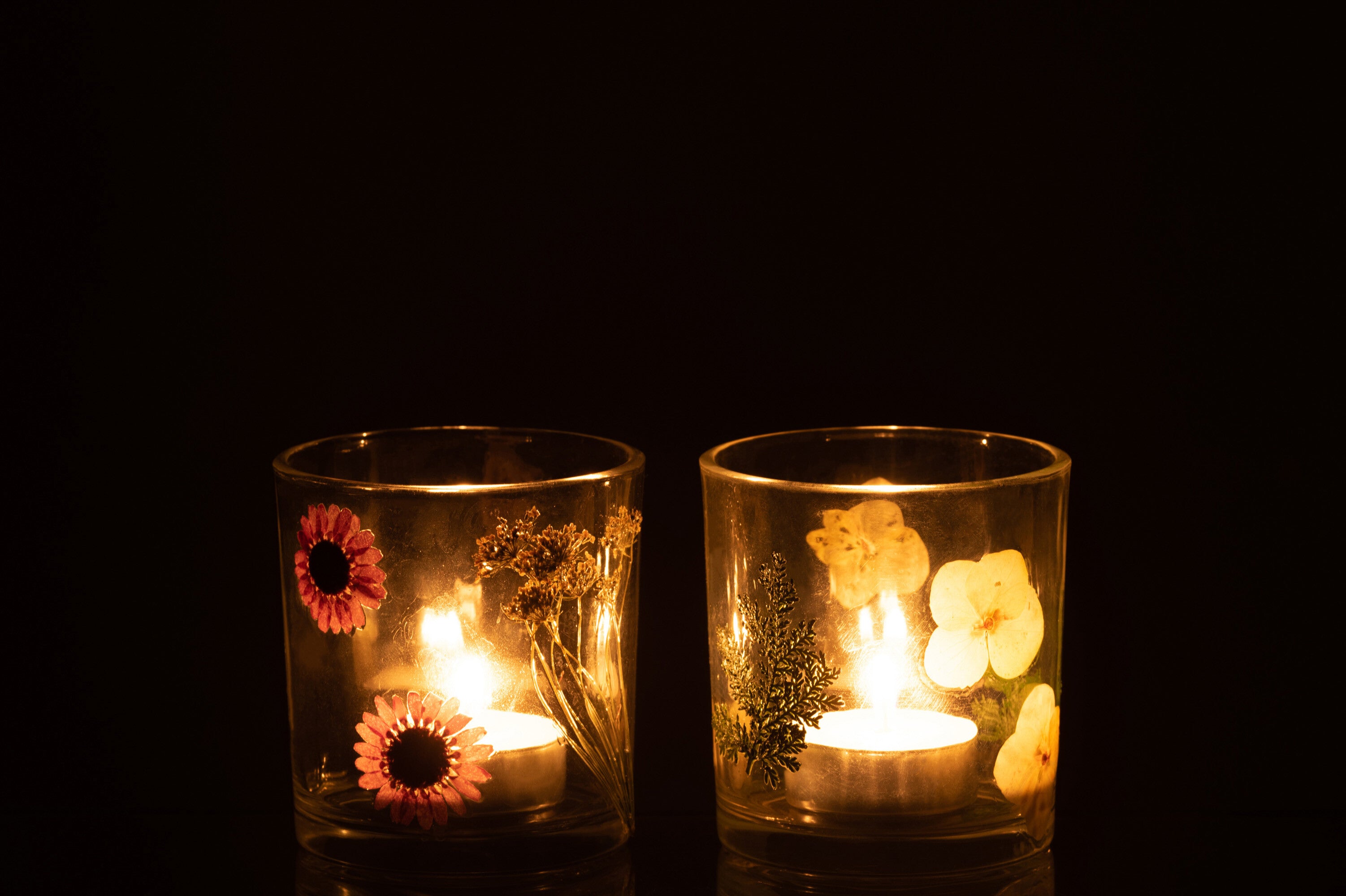 Theelichthouder Bloemenglas Mix Klein Assortiment Van 2