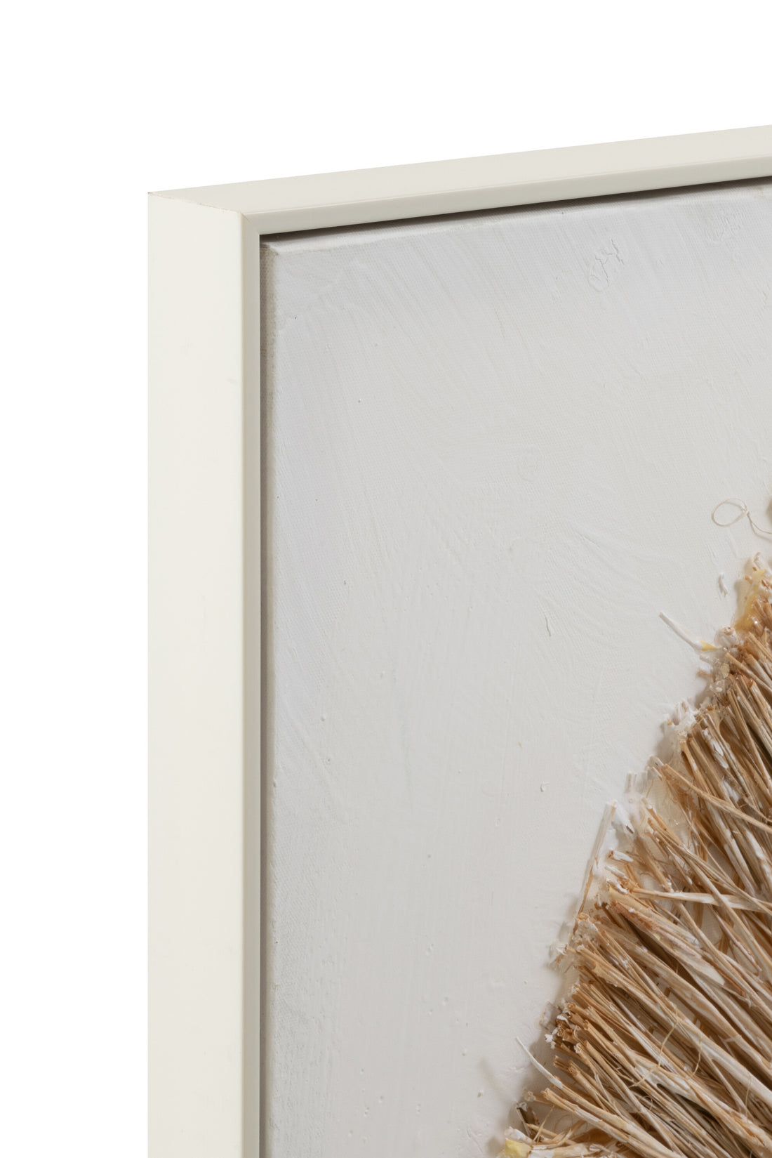 Wanddecoratie Ibiza Cirkel Canvas/Schilderij Crème/Wit Groot